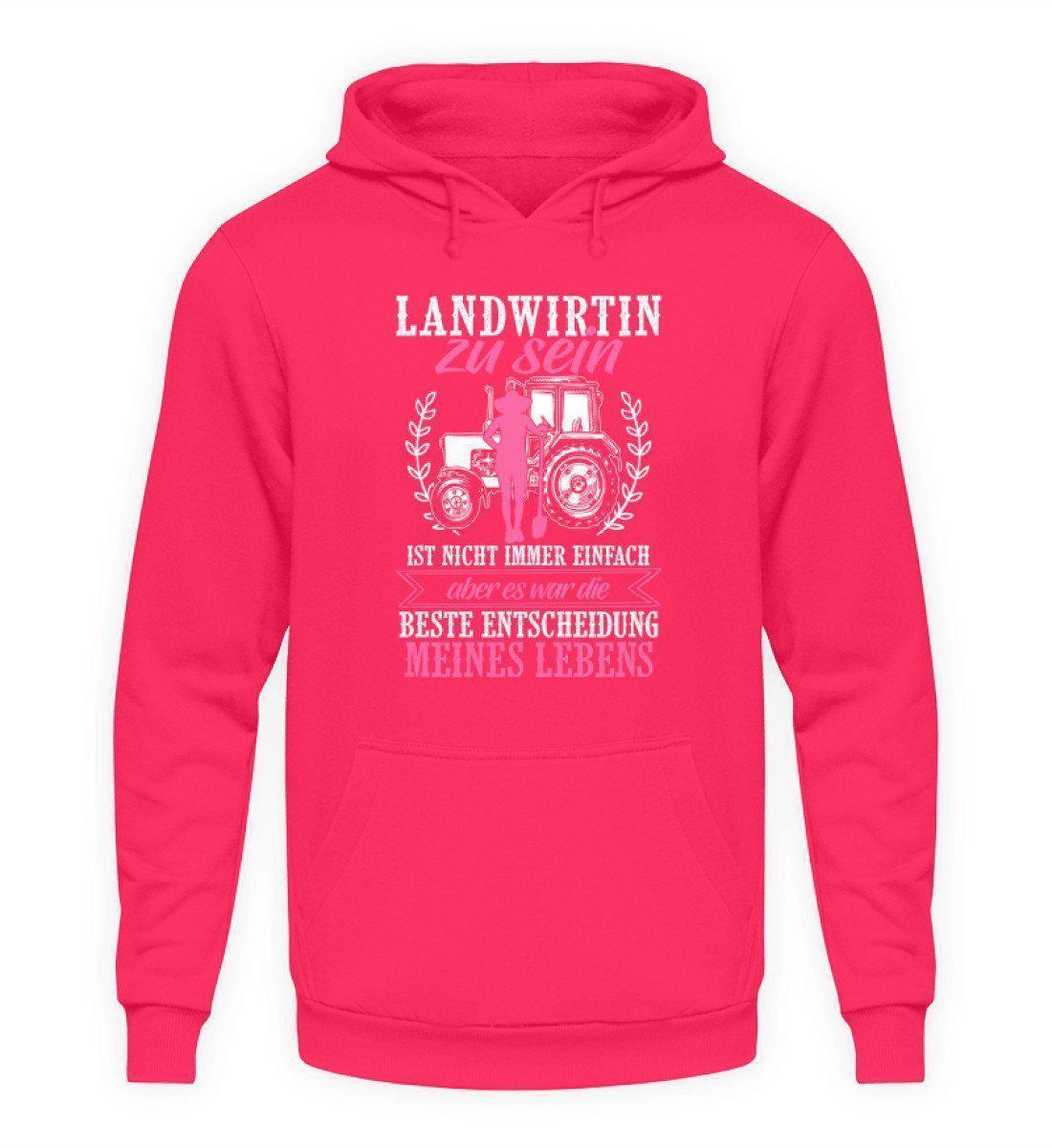 Landwirtin Beste Entscheidung · Unisex Kapuzenpullover Hoodie-Unisex Hoodie-Hot Pink-L-Agrarstarz