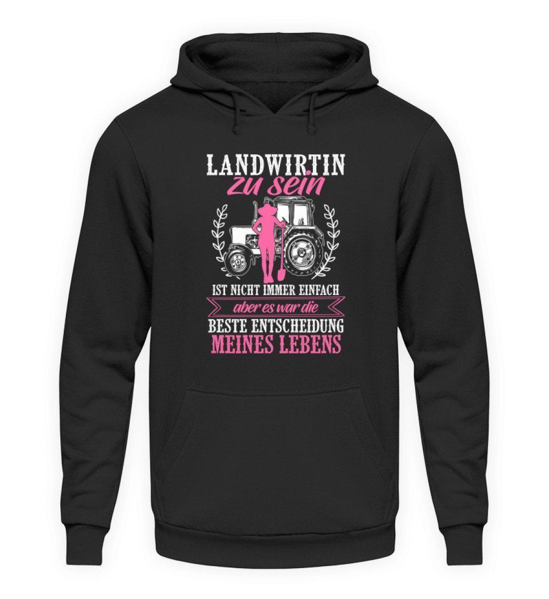 Landwirtin Beste Entscheidung · Unisex Kapuzenpullover Hoodie-Unisex Hoodie-Jet Black-L-Agrarstarz