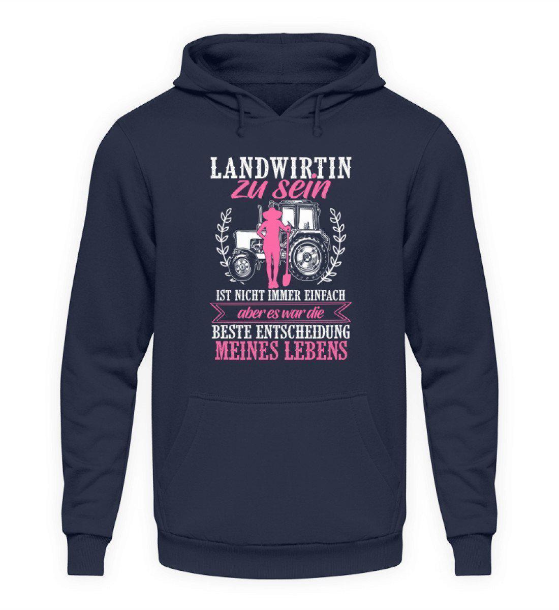 Landwirtin Beste Entscheidung · Unisex Kapuzenpullover Hoodie-Unisex Hoodie-Oxford Navy-L-Agrarstarz