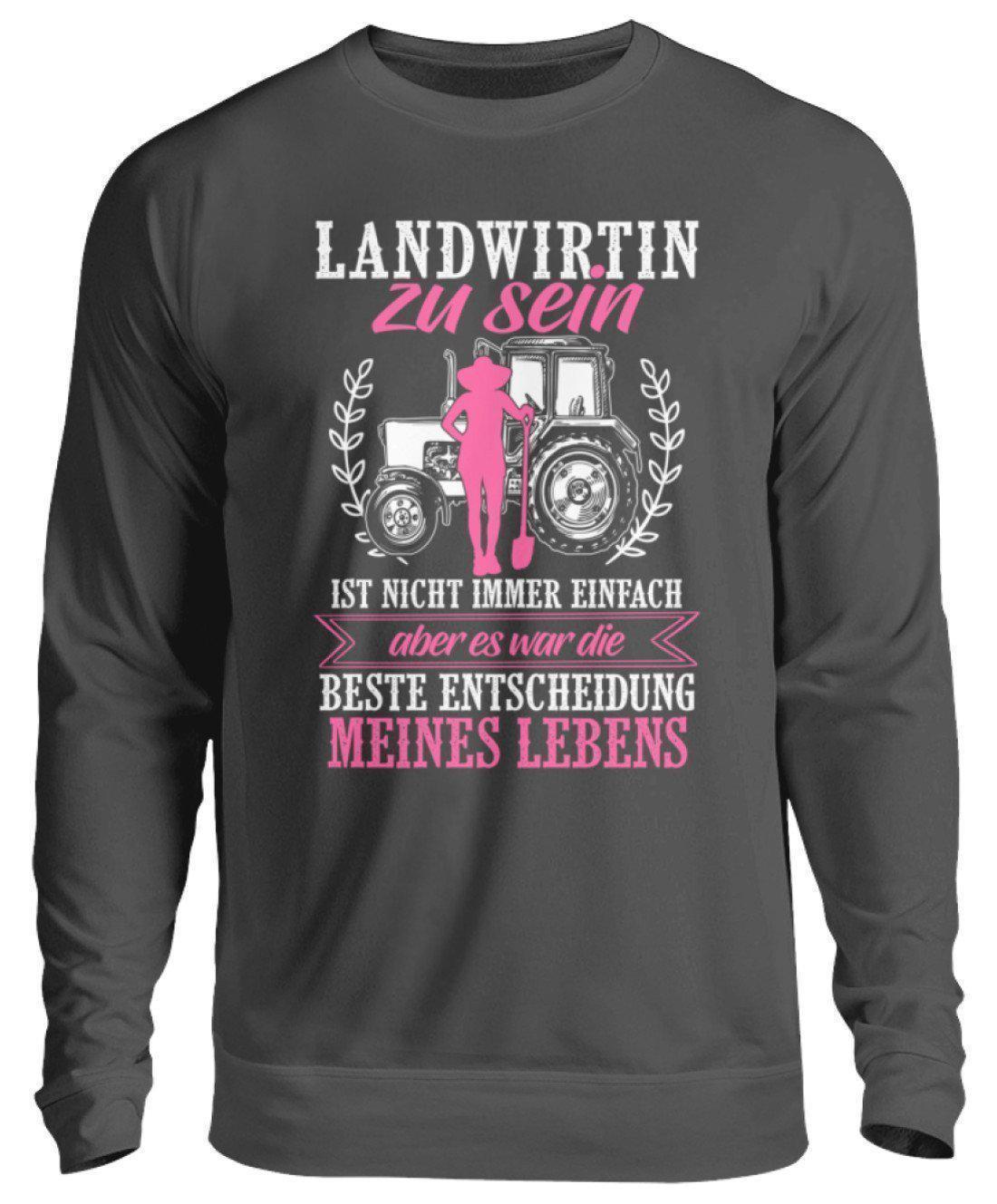Landwirtin Beste Entscheidung · Unisex Sweatshirt Pullover-Unisex Sweatshirt-Storm Grey (Solid)-S-Agrarstarz