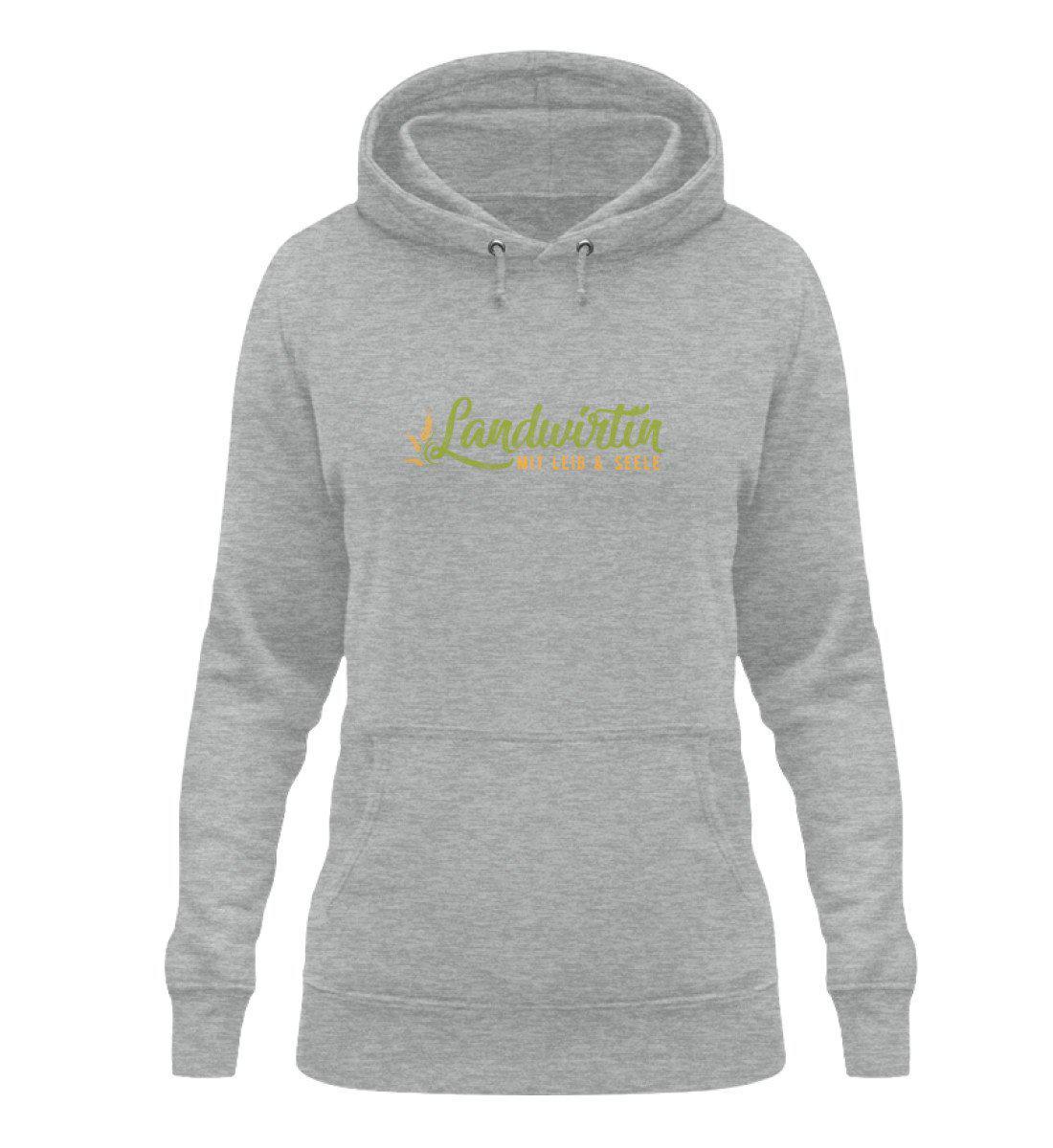 Landwirtin mit Leib und Seele - Damen Hoodie-Damen Hoodie-Heather Sport Grey-XS-Agrarstarz