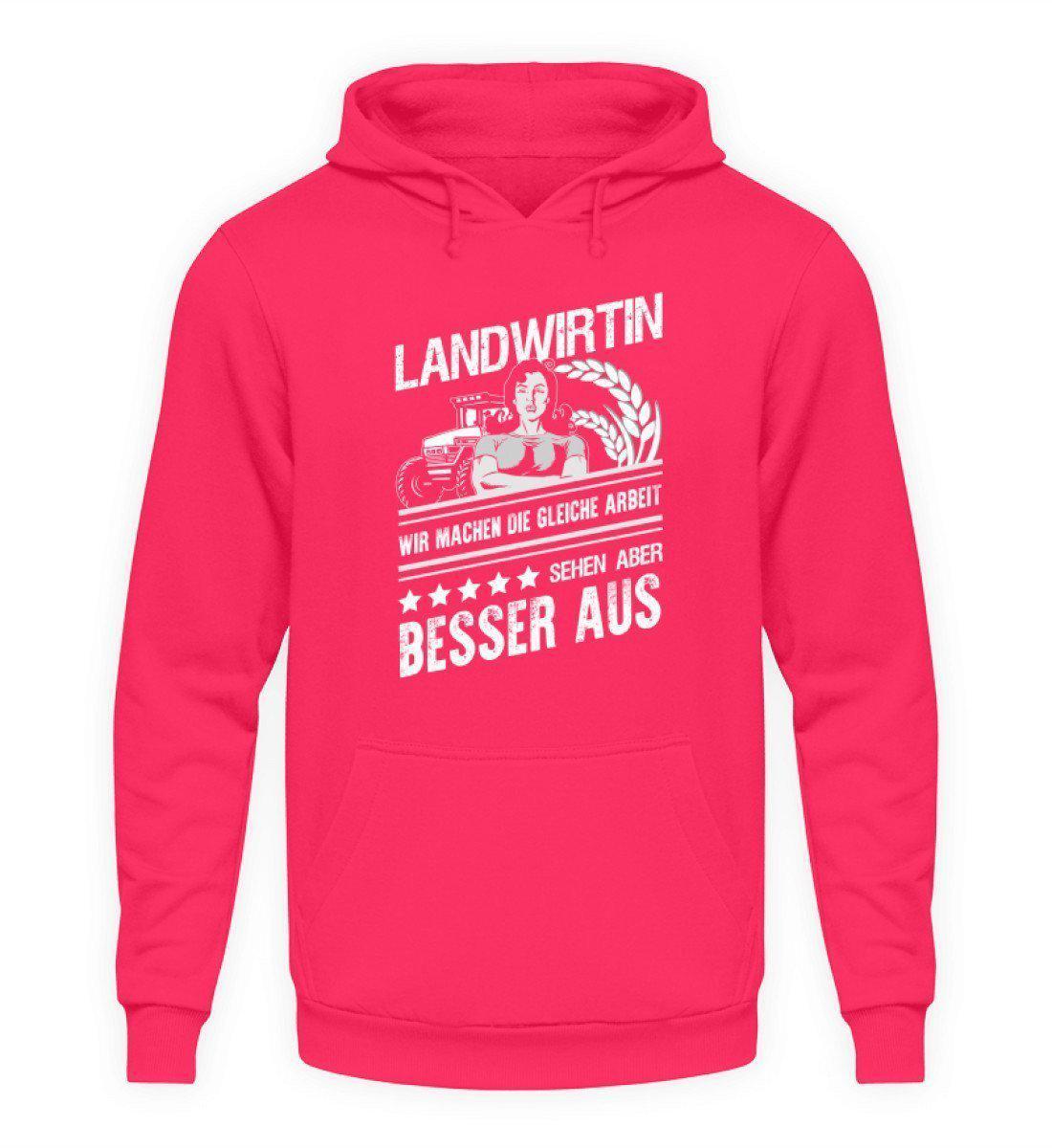 Landwirtin sehen besser aus · Unisex Kapuzenpullover Hoodie-Unisex Hoodie-Hot Pink-L-Agrarstarz