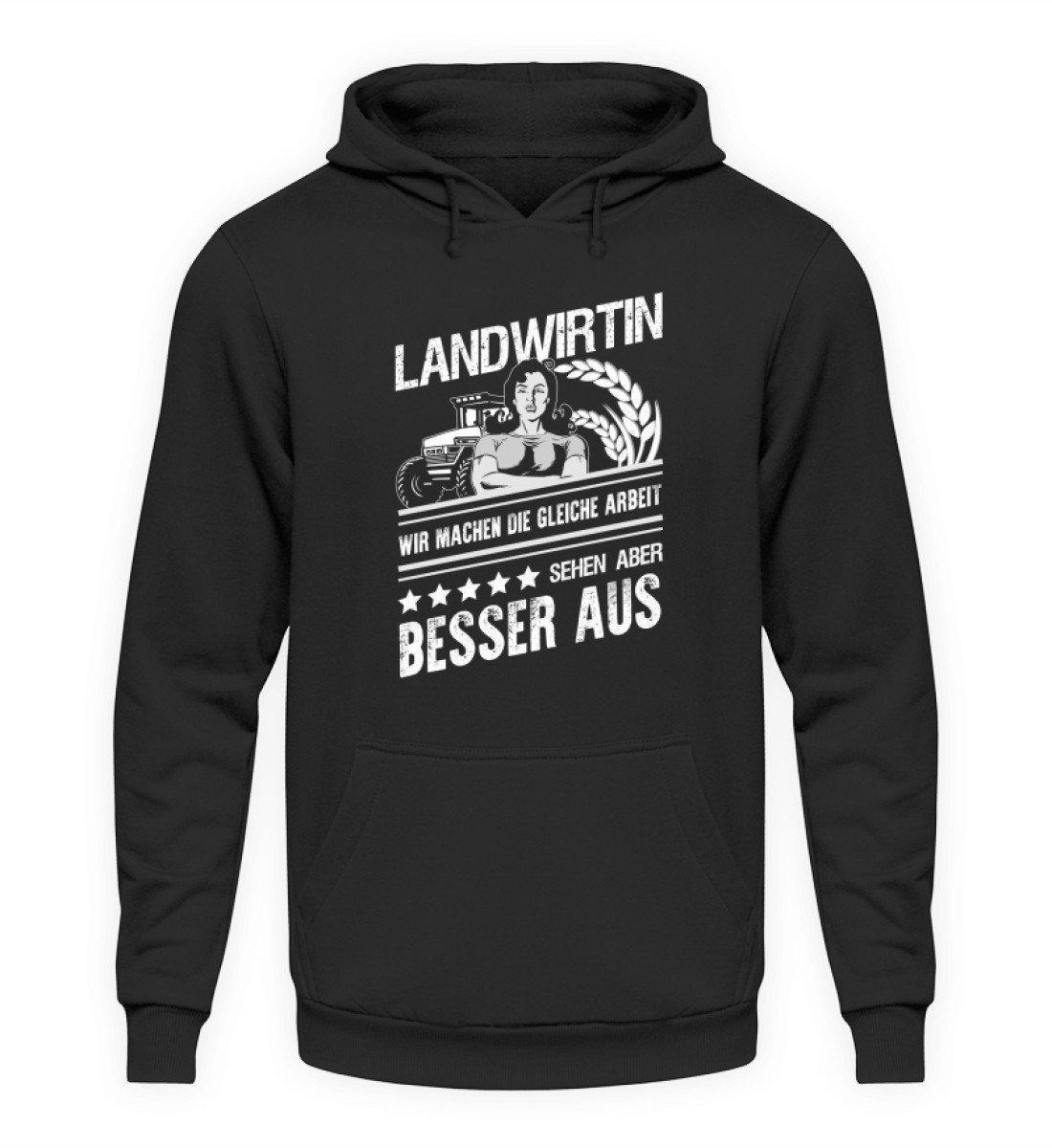 Landwirtin sehen besser aus · Unisex Kapuzenpullover Hoodie-Unisex Hoodie-Jet Black-L-Agrarstarz