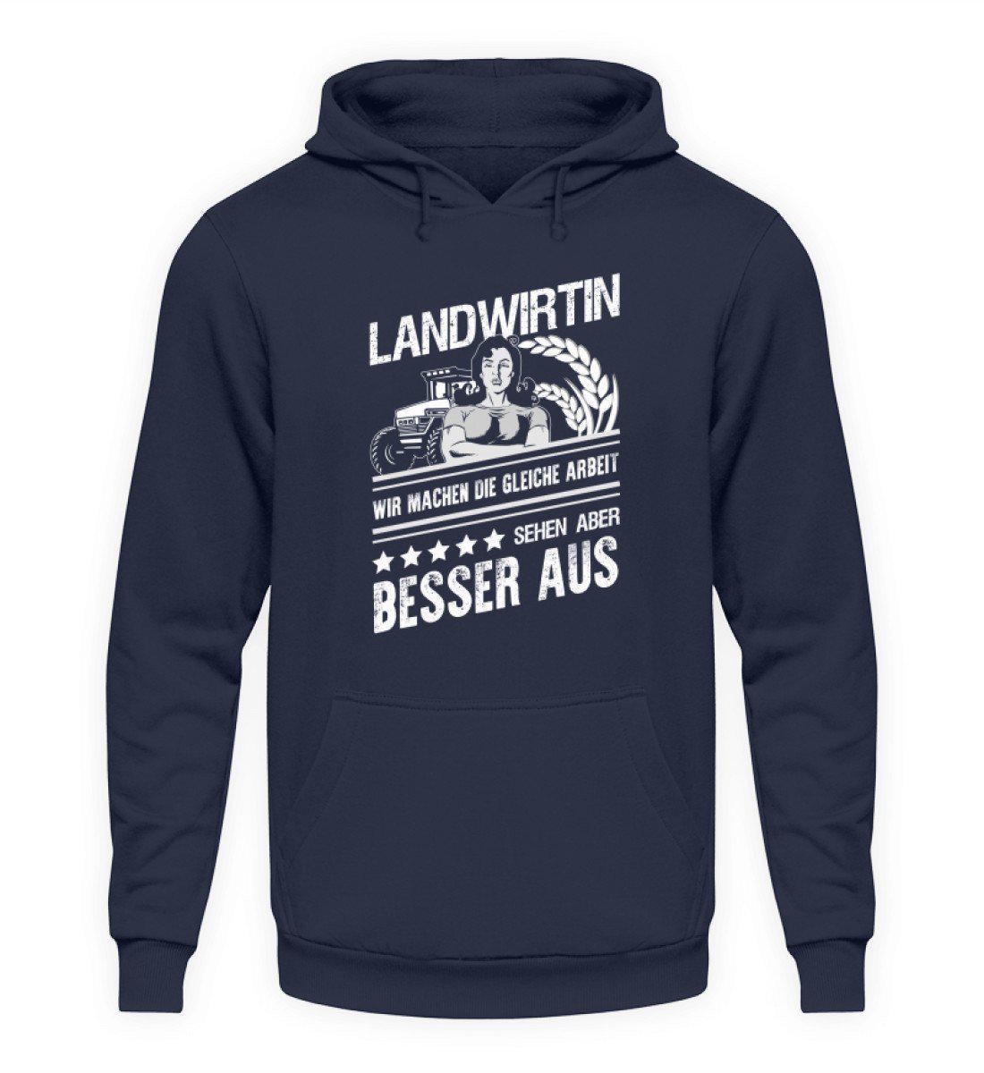 Landwirtin sehen besser aus · Unisex Kapuzenpullover Hoodie-Unisex Hoodie-Oxford Navy-L-Agrarstarz