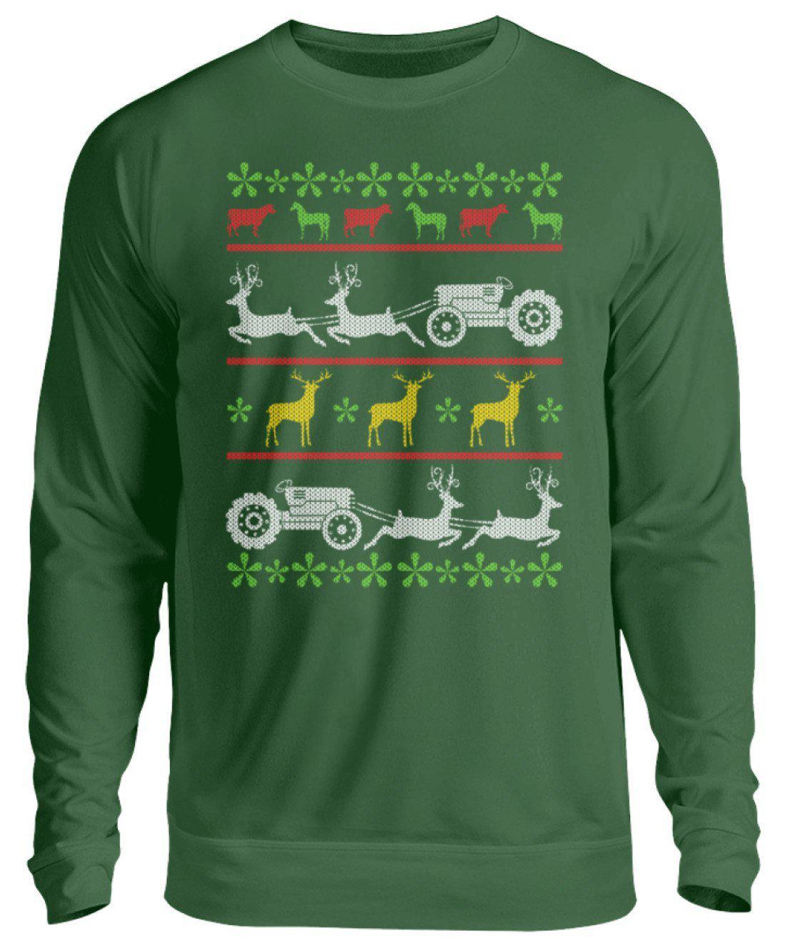 Landwirtschaft 2 Ugly Christmas · Unisex Sweatshirt Pullover-Unisex Sweatshirt-Bottle Green-S-Agrarstarz