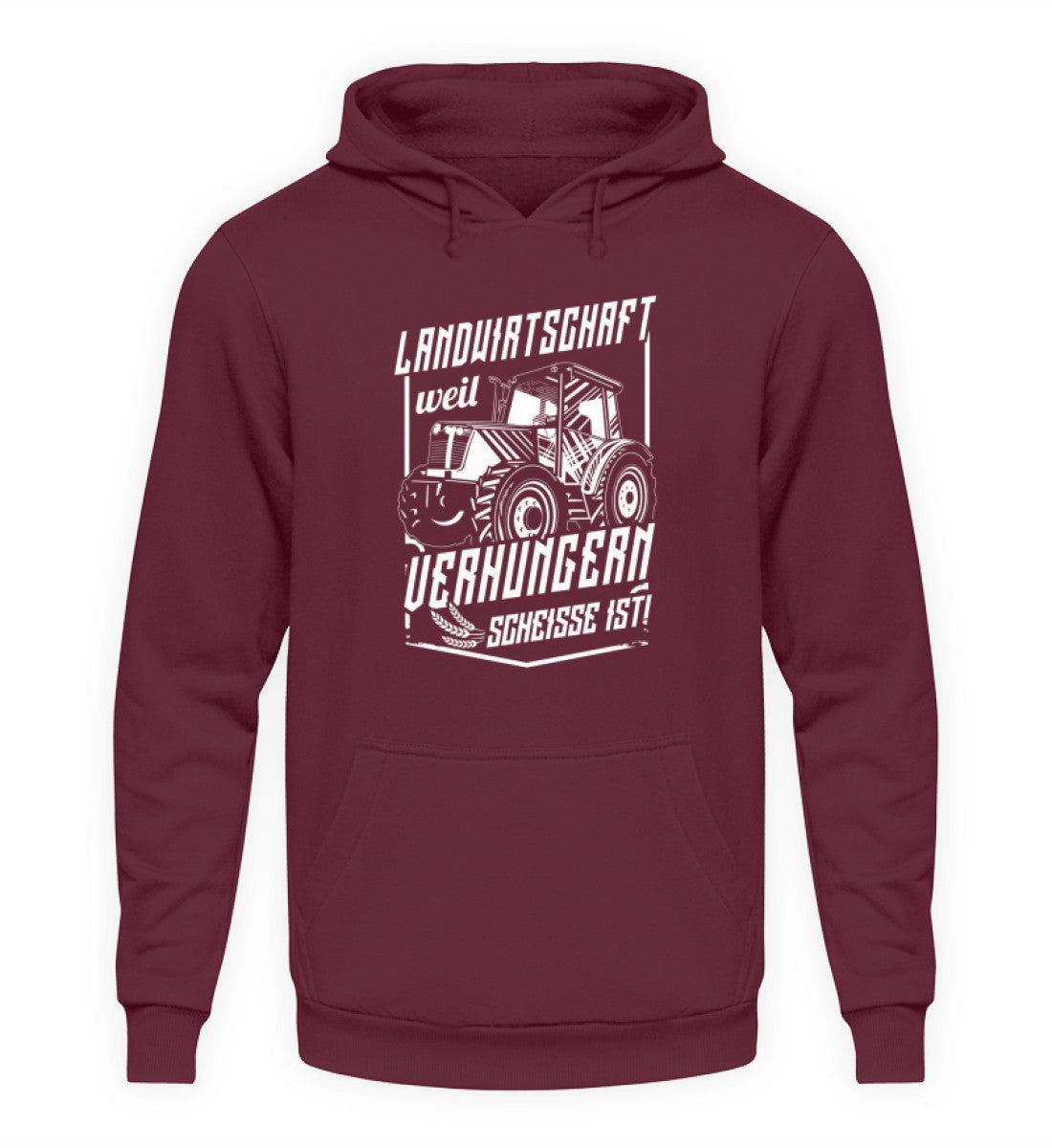 Landwirtschaft verhungern · Unisex Kapuzenpullover Hoodie-Unisex Hoodie-Burgundy-S-Agrarstarz