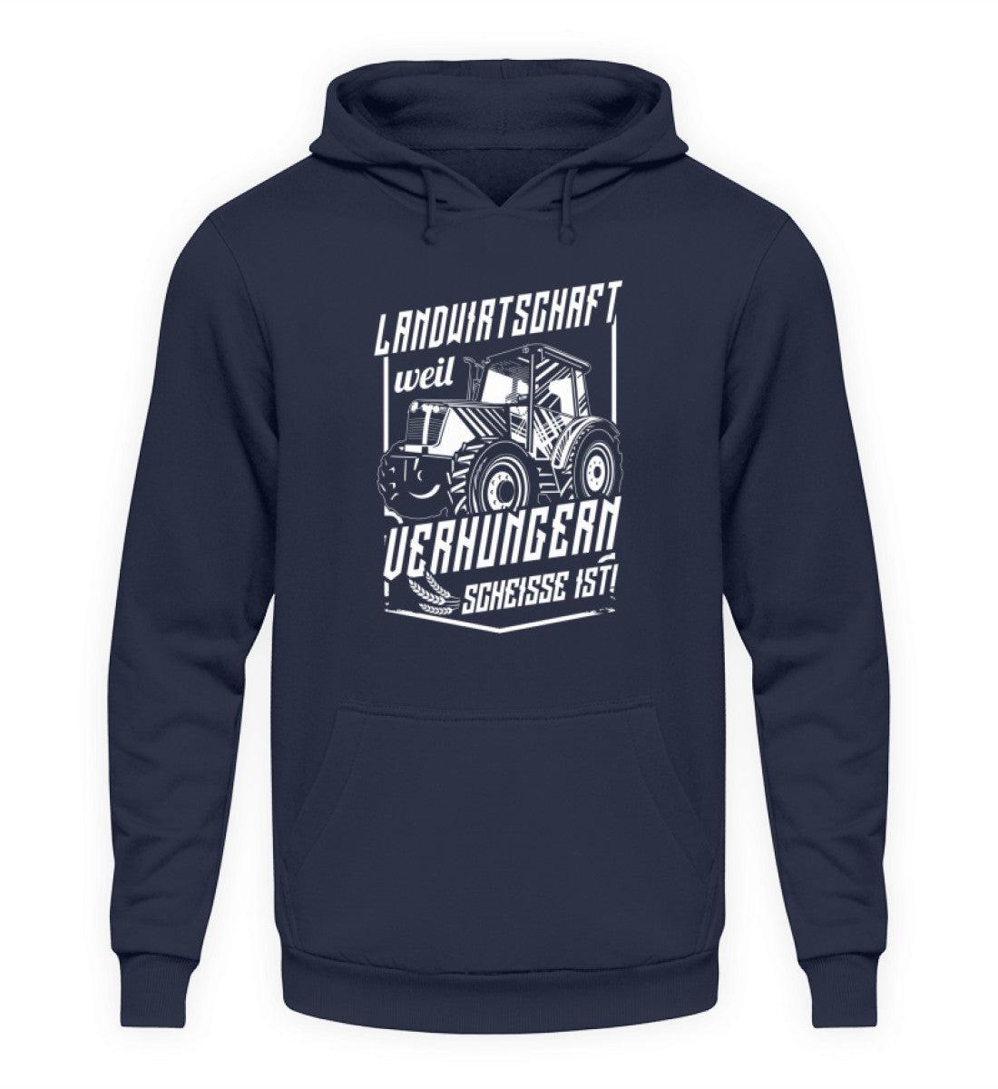 Landwirtschaft verhungern · Unisex Kapuzenpullover Hoodie-Unisex Hoodie-Oxford Navy-S-Agrarstarz