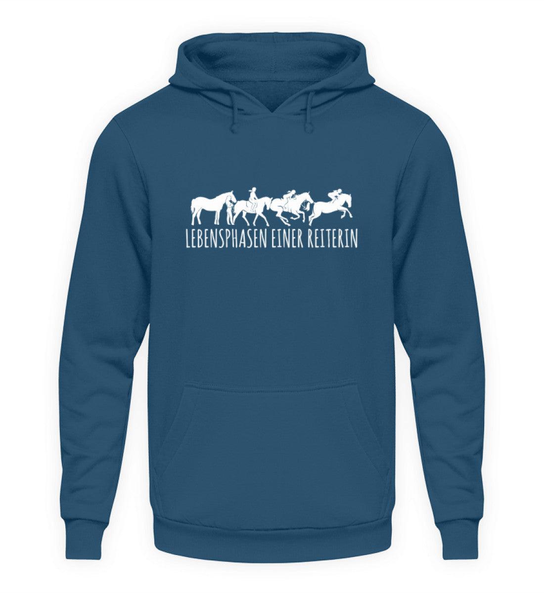 Lebensphasen einer Reiterin · Unisex Kapuzenpullover Hoodie-Unisex Hoodie-Airforce Blue-S-Agrarstarz