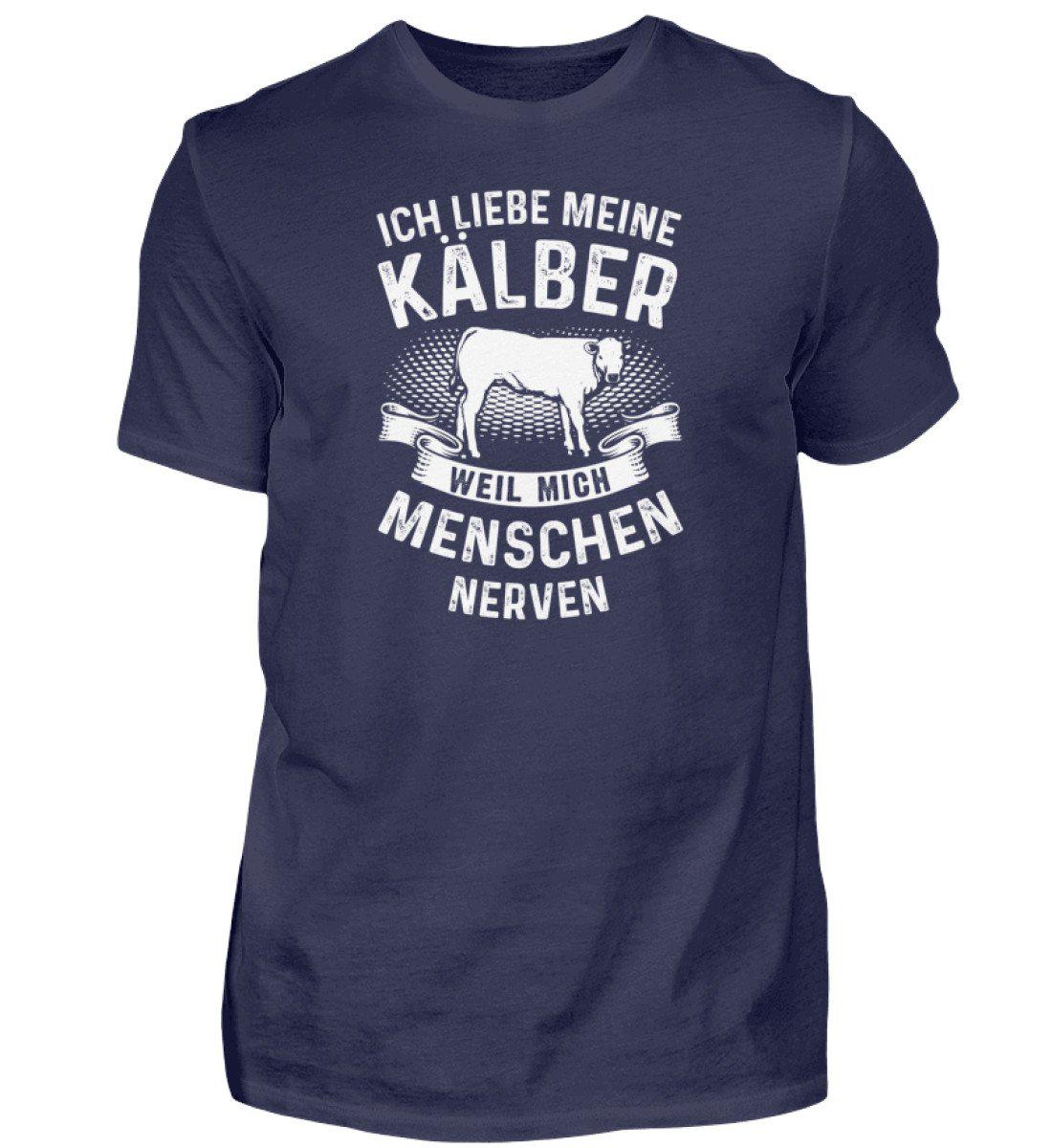 Liebe Kälber Menschen nerven · Herren T-Shirt-Herren Basic T-Shirt-Navy-S-Agrarstarz
