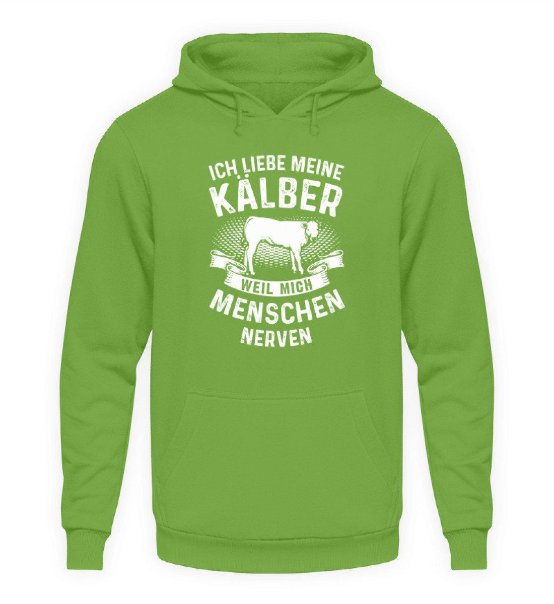 Liebe Kälber Menschen nerven · Unisex Kapuzenpullover Hoodie-Unisex Hoodie-LimeGreen-S-Agrarstarz