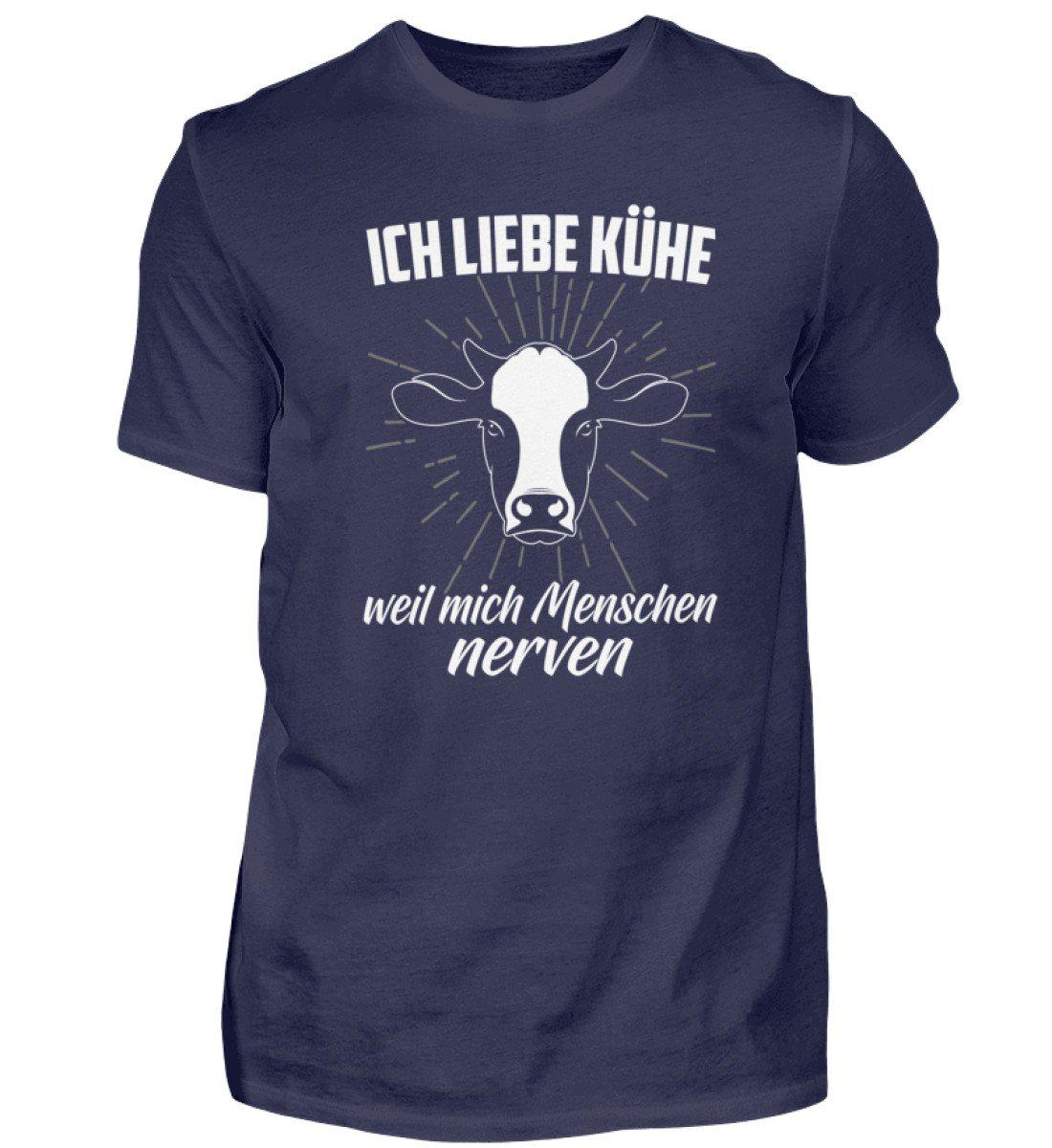 Liebe Kühe Menschen nerven · Herren T-Shirt-Herren Basic T-Shirt-Navy-S-Agrarstarz