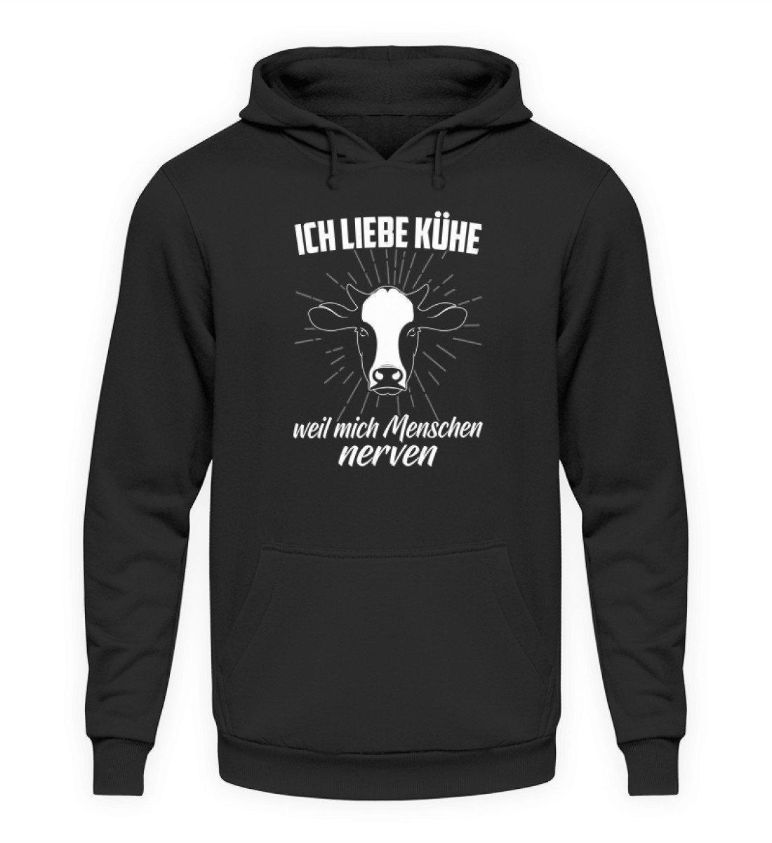 Liebe Kühe Menschen nerven · Unisex Kapuzenpullover Hoodie-Unisex Hoodie-Jet Black-L-Agrarstarz