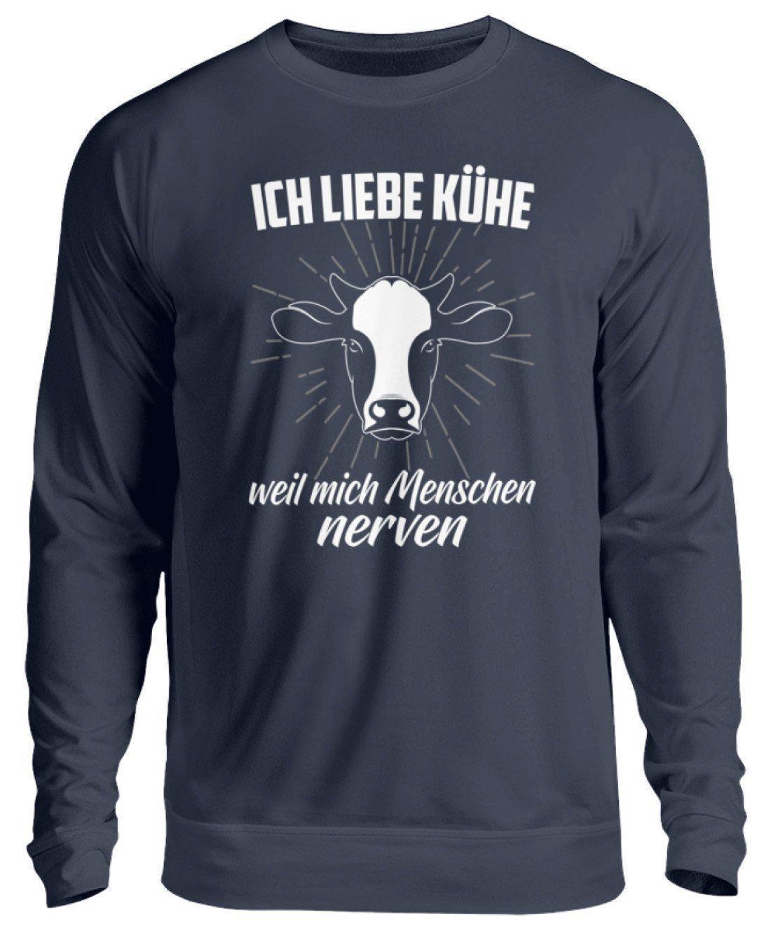 Liebe Kühe Menschen nerven · Unisex Sweatshirt Pullover-Unisex Sweatshirt-Oxford Navy-S-Agrarstarz