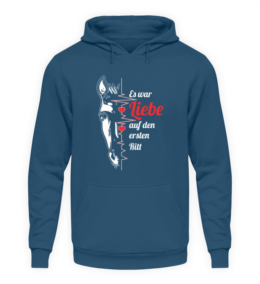 Liebe auf den ersten Ritt · Unisex Kapuzenpullover Hoodie-Unisex Hoodie-Airforce Blue-S-Agrarstarz