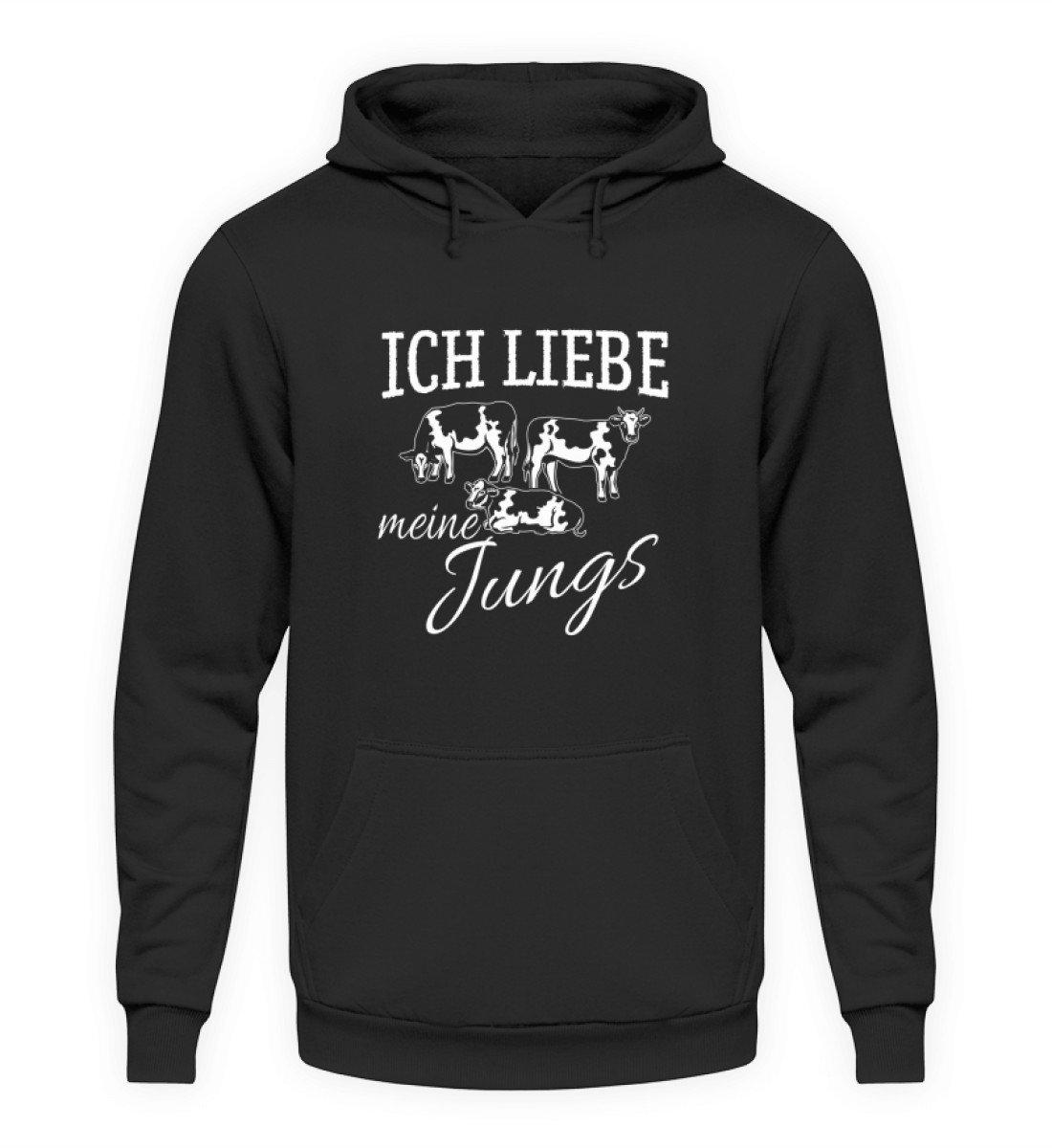 Liebe meine Jungs Ochsen · Unisex Kapuzenpullover Hoodie-Unisex Hoodie-Jet Black-S-Agrarstarz