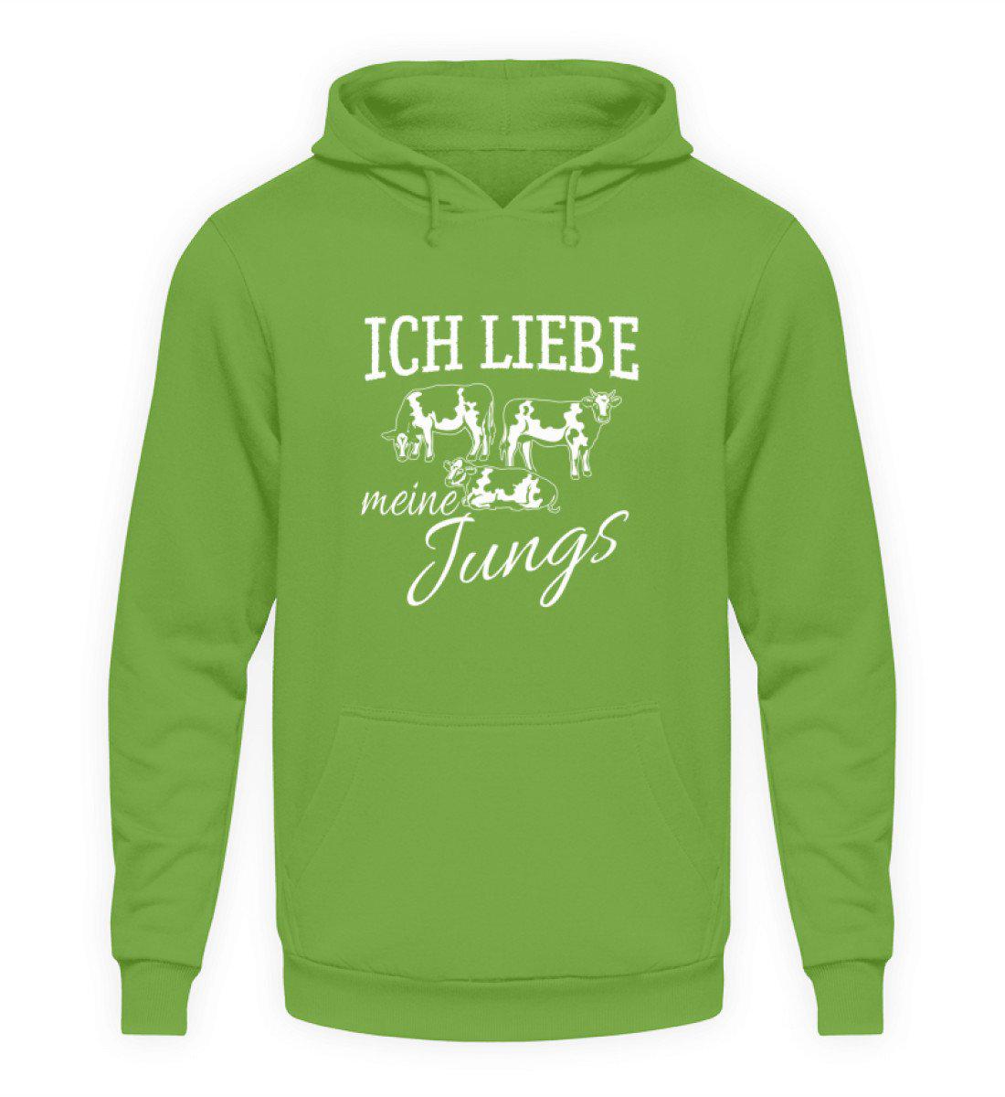 Liebe meine Jungs Ochsen · Unisex Kapuzenpullover Hoodie-Unisex Hoodie-LimeGreen-S-Agrarstarz