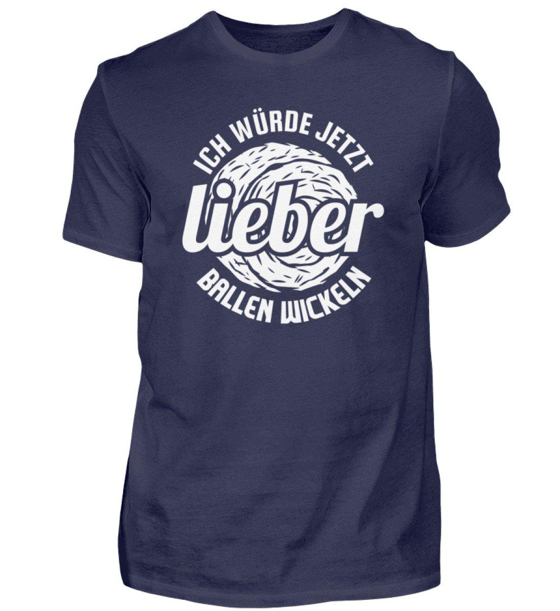 Lieber Ballen wickeln · Herren T-Shirt-Herren Basic T-Shirt-Navy-S-Agrarstarz