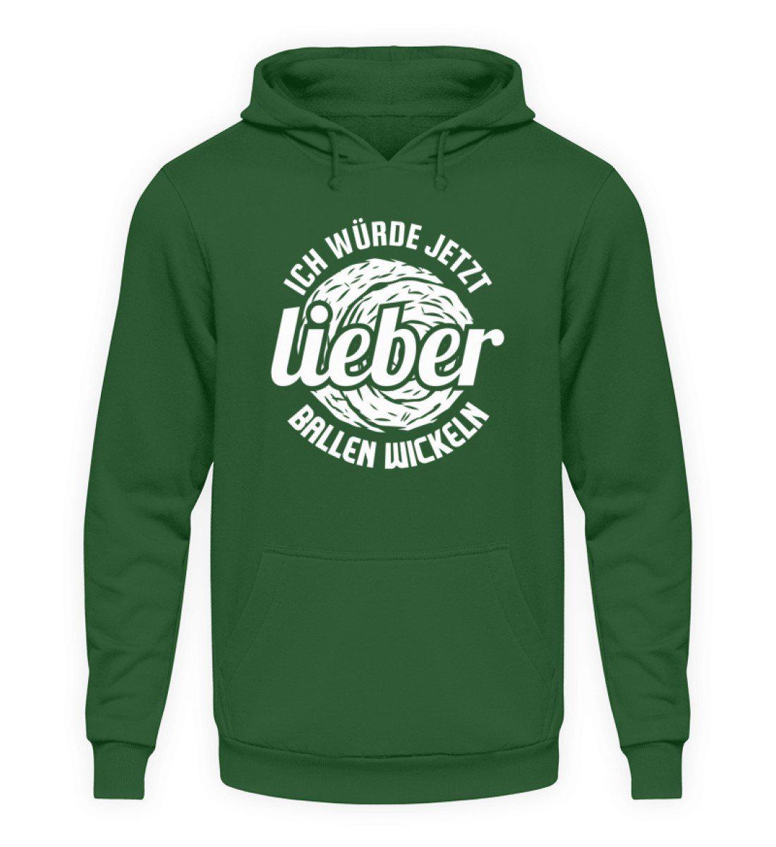 Lieber Ballen wickeln · Unisex Kapuzenpullover Hoodie-Unisex Hoodie-Bottle Green-L-Agrarstarz