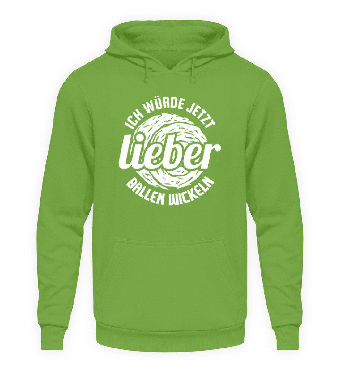 Lieber Ballen wickeln · Unisex Kapuzenpullover Hoodie-Unisex Hoodie-LimeGreen-L-Agrarstarz