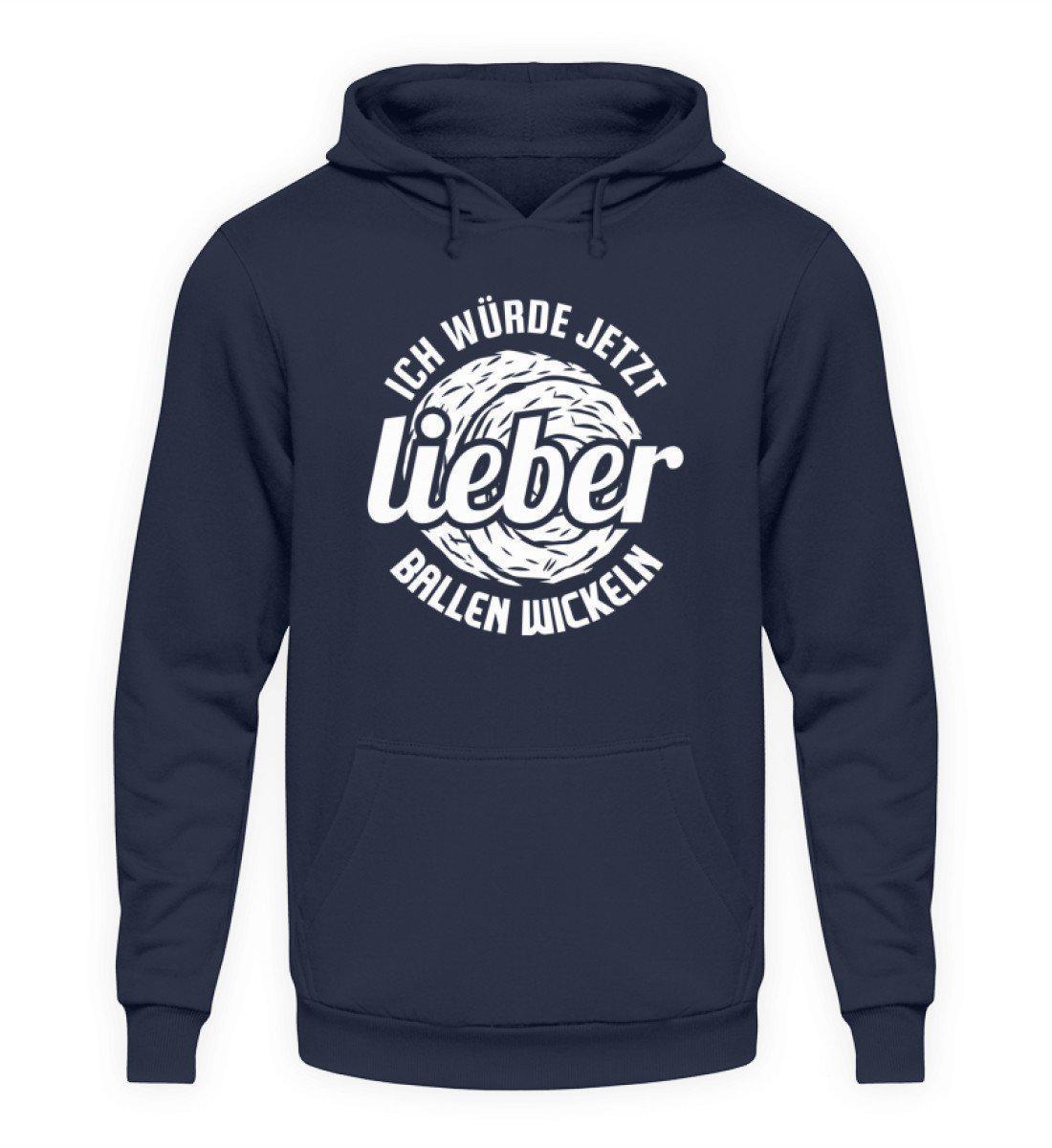 Lieber Ballen wickeln · Unisex Kapuzenpullover Hoodie-Unisex Hoodie-Oxford Navy-L-Agrarstarz