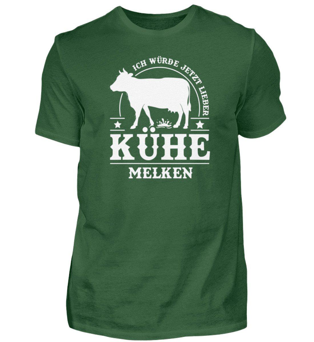 Lieber Kühe melken - Herren Shirt-Herren Basic T-Shirt-Bottle Green-S-Agrarstarz