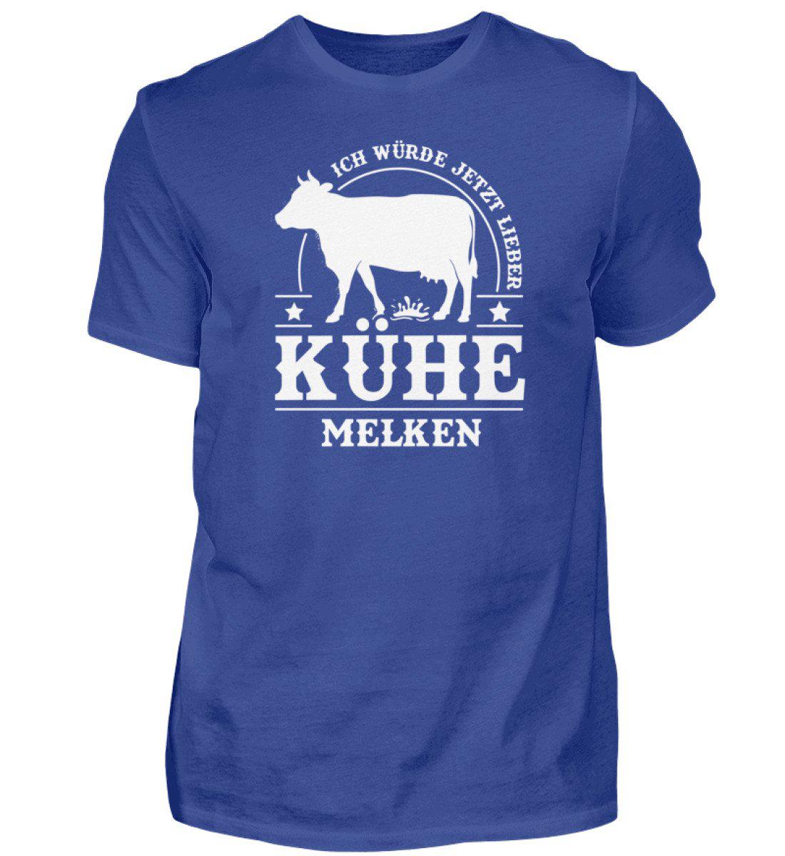 Lieber Kühe melken - Herren Shirt-Herren Basic T-Shirt-Royal Blue-S-Agrarstarz