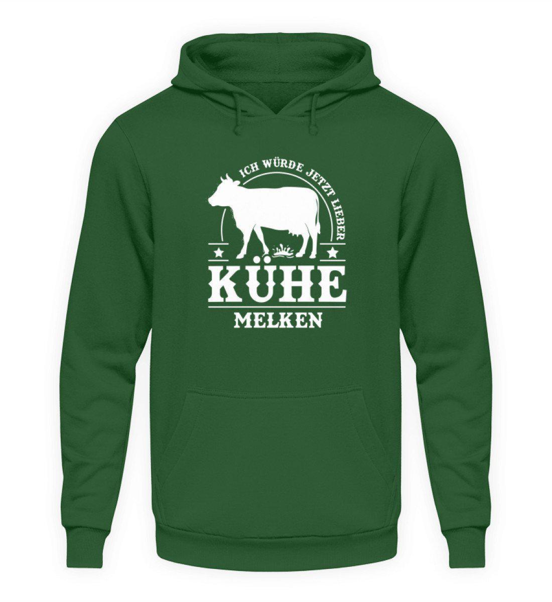 Lieber Kühe melken · Unisex Kapuzenpullover Hoodie-Unisex Hoodie-Bottle Green-L-Agrarstarz