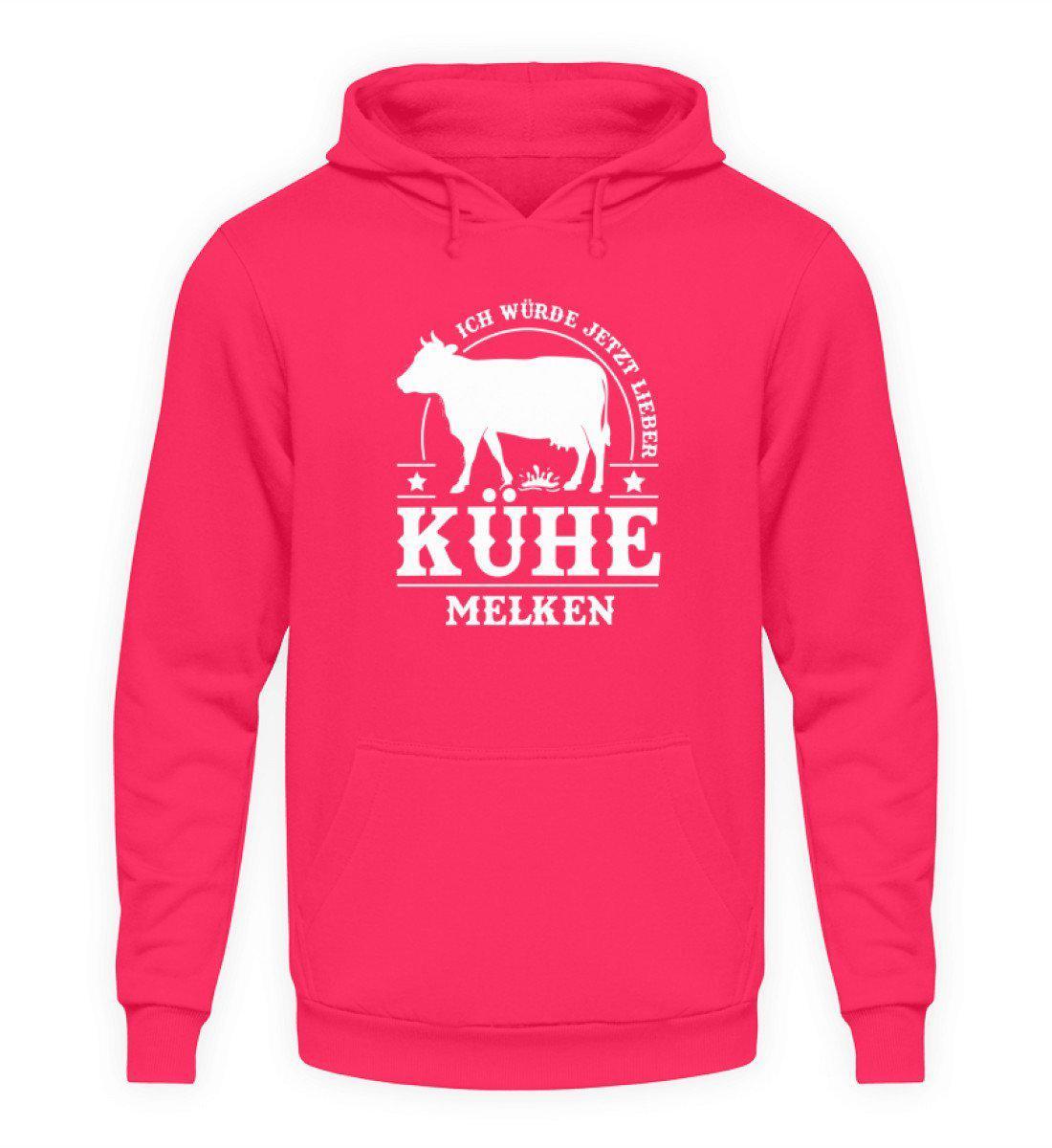 Lieber Kühe melken · Unisex Kapuzenpullover Hoodie-Unisex Hoodie-Hot Pink-L-Agrarstarz