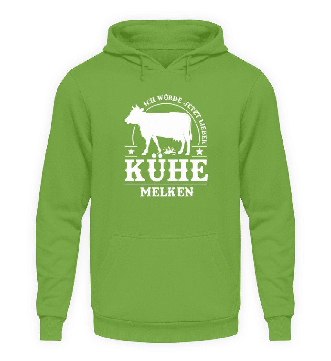 Lieber Kühe melken · Unisex Kapuzenpullover Hoodie-Unisex Hoodie-LimeGreen-L-Agrarstarz
