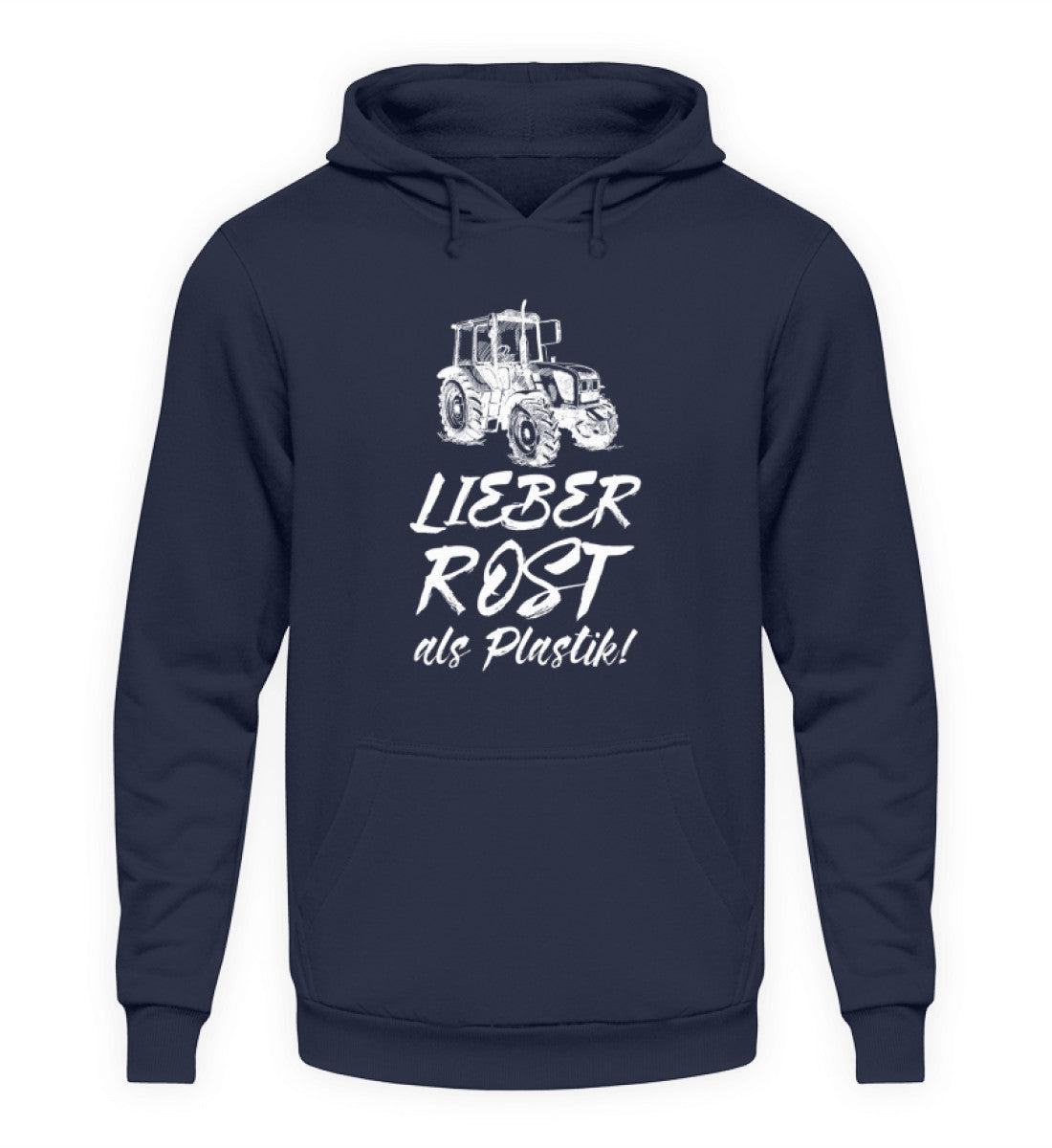 Lieber Rost statt Plastik · Unisex Kapuzenpullover Hoodie-Unisex Hoodie-Oxford Navy-S-Agrarstarz