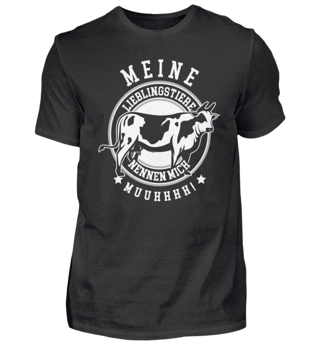 Lieblingstiere Muuhhhh · Herren T-Shirt-Herren Basic T-Shirt-Black-S-Agrarstarz
