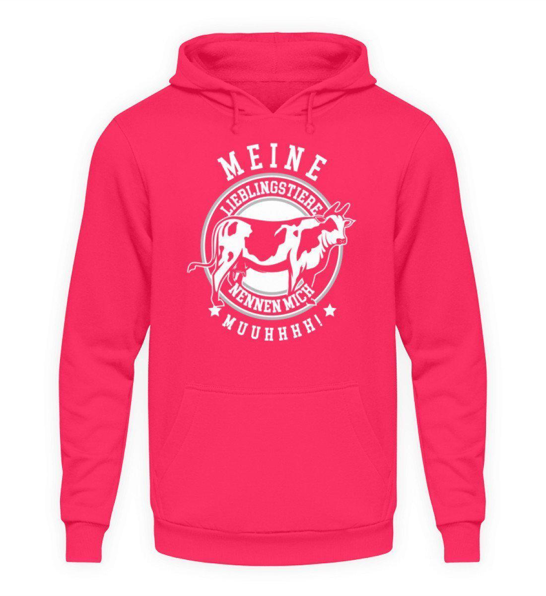 Lieblingstiere Muuhhhh · Unisex Kapuzenpullover Hoodie-Unisex Hoodie-Hot Pink-L-Agrarstarz