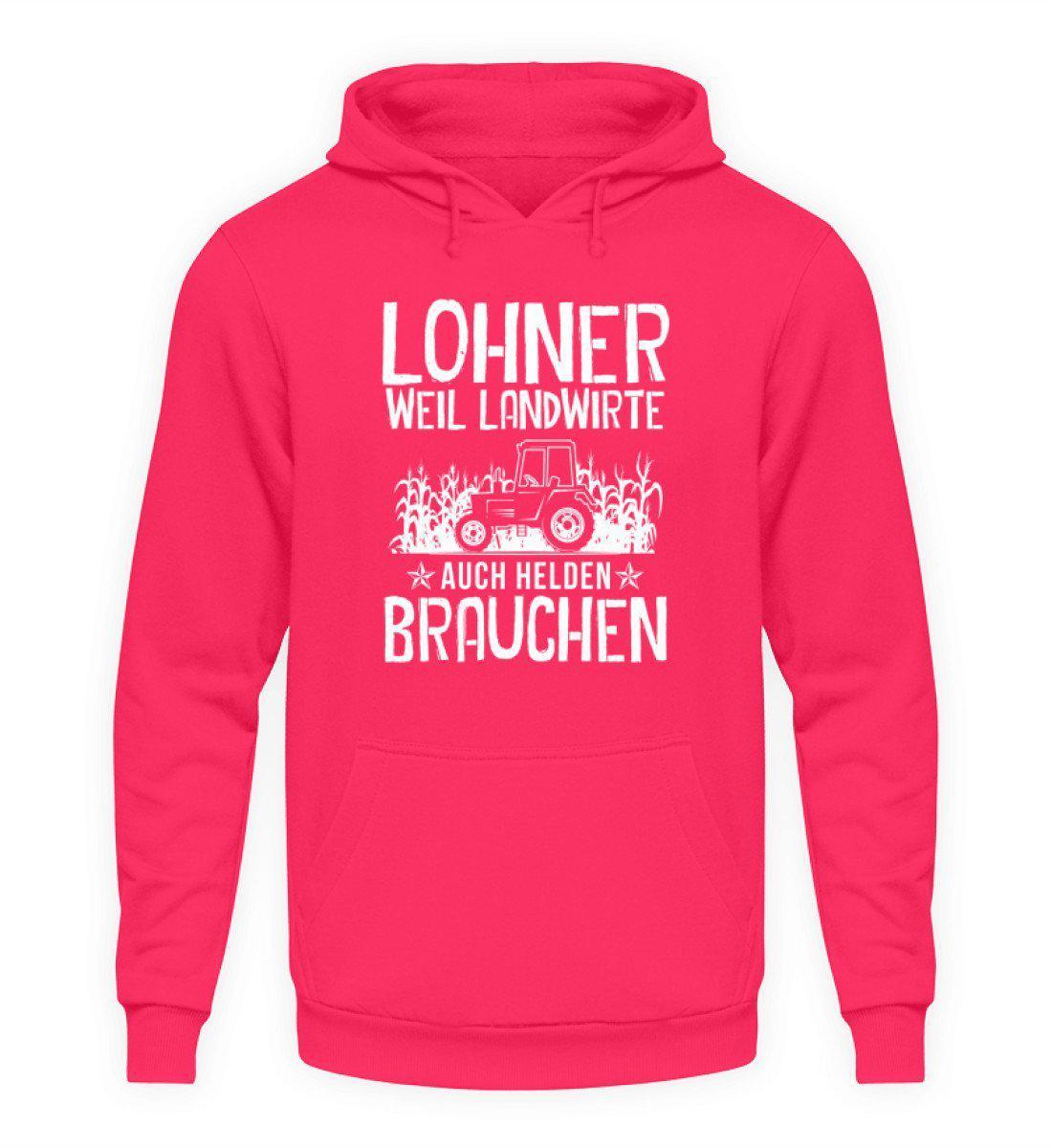 Lohner Helden · Unisex Kapuzenpullover Hoodie-Unisex Hoodie-Hot Pink-L-Agrarstarz