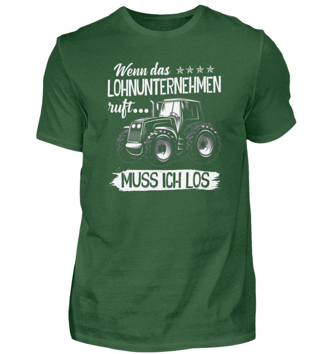Lohnunternehmen ruft · Herren T-Shirt-Herren Basic T-Shirt-Bottle Green-S-Agrarstarz