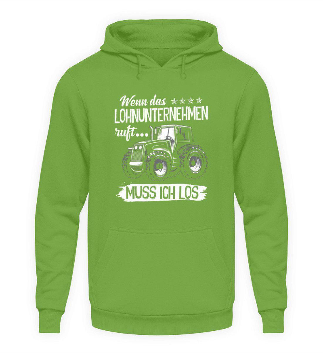 Lohnunternehmen ruft · Unisex Kapuzenpullover Hoodie-Unisex Hoodie-LimeGreen-L-Agrarstarz
