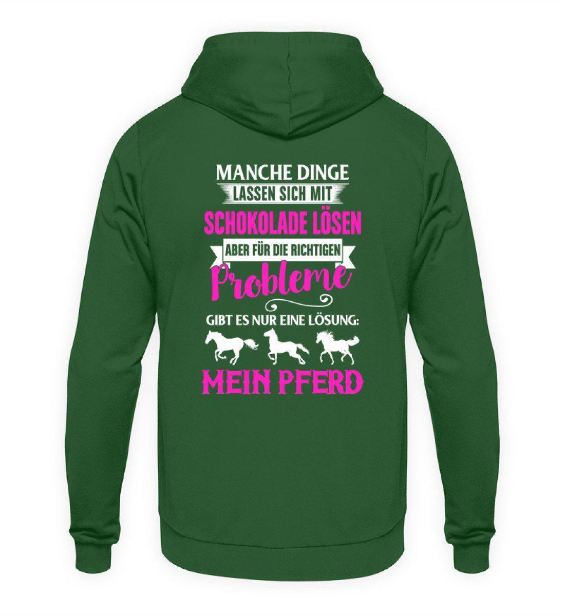 Lösung mein Pferd (Rückenprint) · Unisex Kapuzenpullover Hoodie-Unisex Hoodie-Bottle Green-S-Agrarstarz