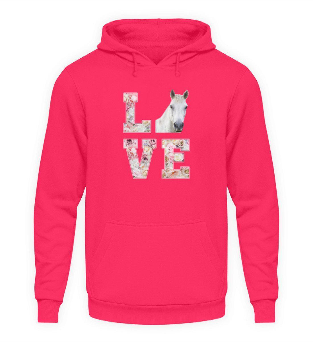Love Pferd · Unisex Kapuzenpullover Hoodie-Unisex Hoodie-Hot Pink-S-Agrarstarz