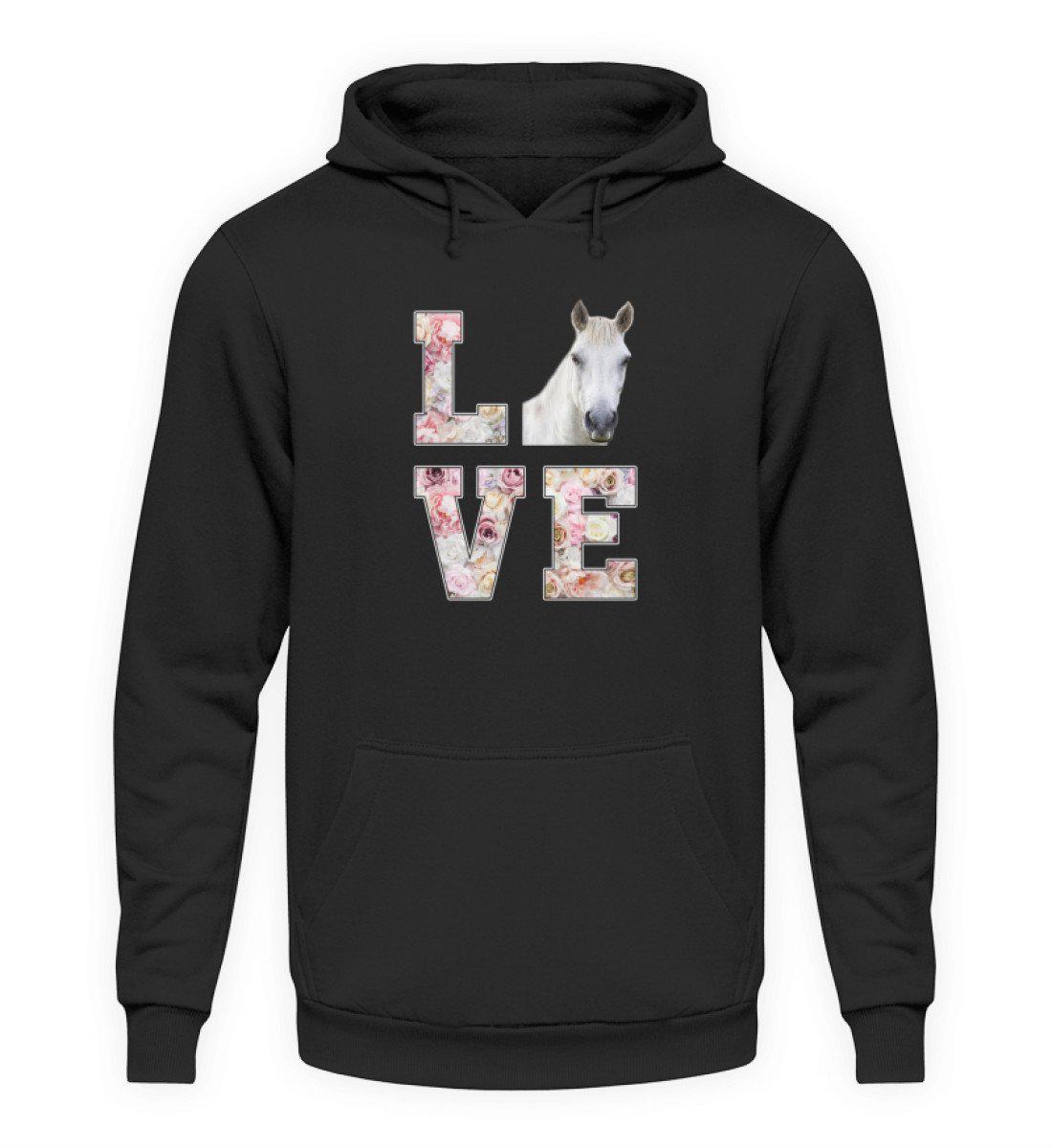 Love Pferd · Unisex Kapuzenpullover Hoodie-Unisex Hoodie-Jet Black-S-Agrarstarz