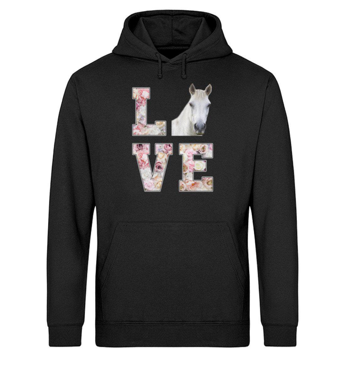 Love Pferd · Unisex Organic Hoodie-Drummer Hoodie ST/ST-Black-XS-Agrarstarz
