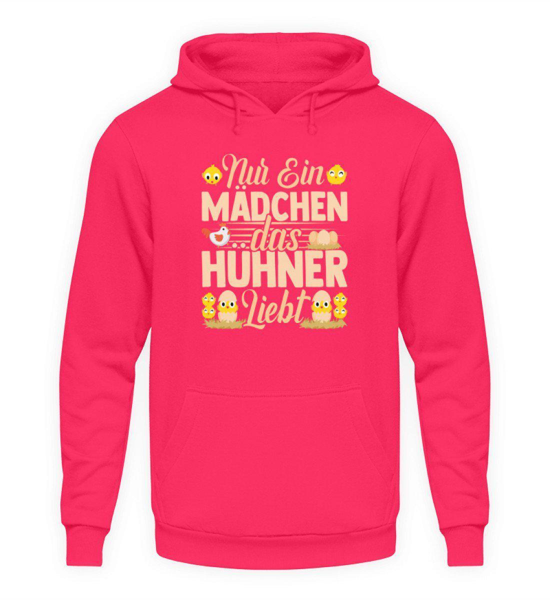 Mädchen das Hühner liebt · Unisex Kapuzenpullover Hoodie-Unisex Hoodie-Hot Pink-S-Agrarstarz