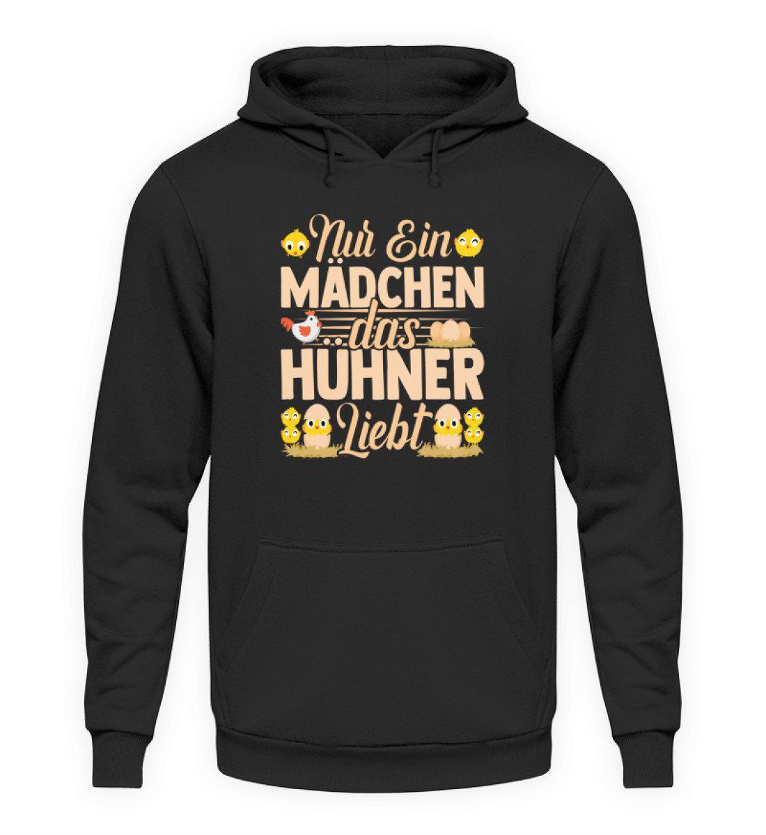 Mädchen das Hühner liebt · Unisex Kapuzenpullover Hoodie-Unisex Hoodie-Jet Black-S-Agrarstarz