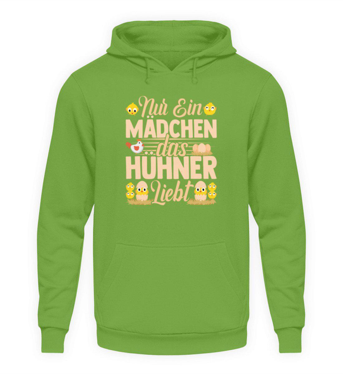 Mädchen das Hühner liebt · Unisex Kapuzenpullover Hoodie-Unisex Hoodie-LimeGreen-S-Agrarstarz