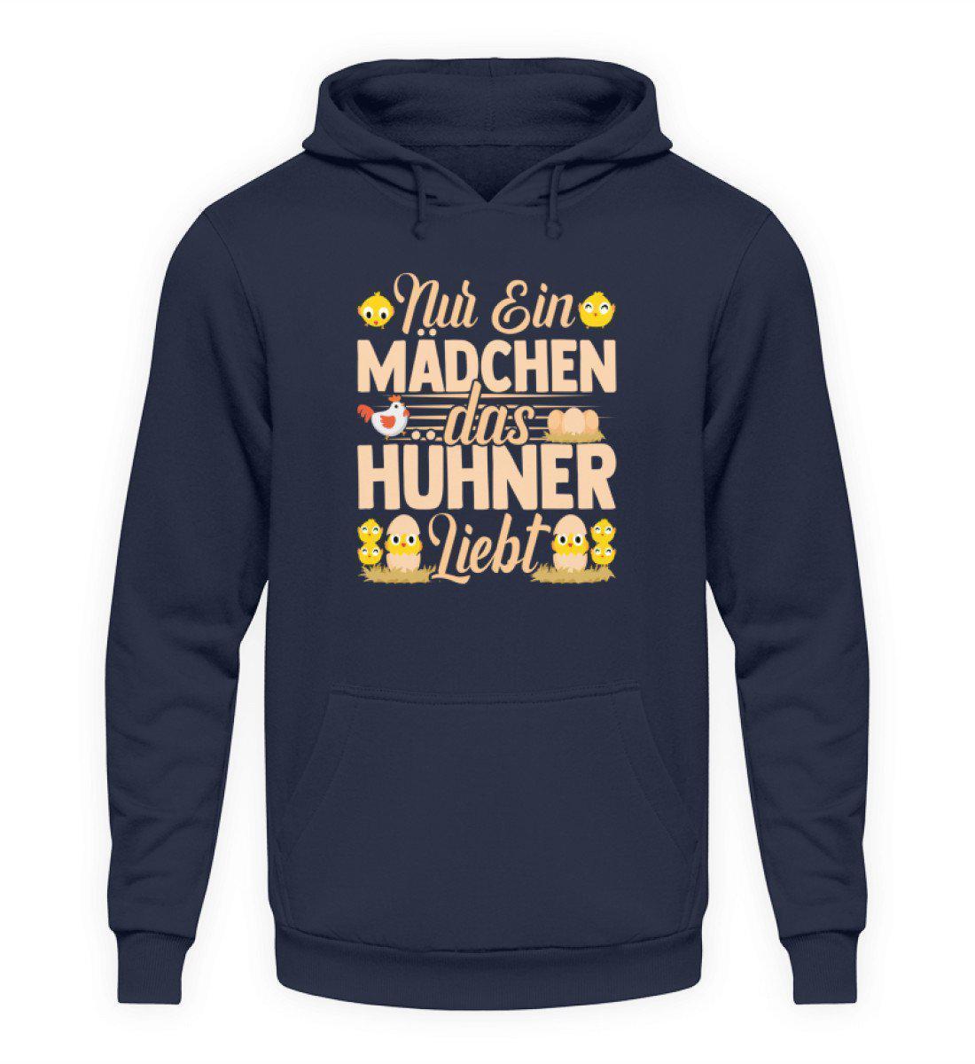 Mädchen das Hühner liebt · Unisex Kapuzenpullover Hoodie-Unisex Hoodie-Oxford Navy-S-Agrarstarz