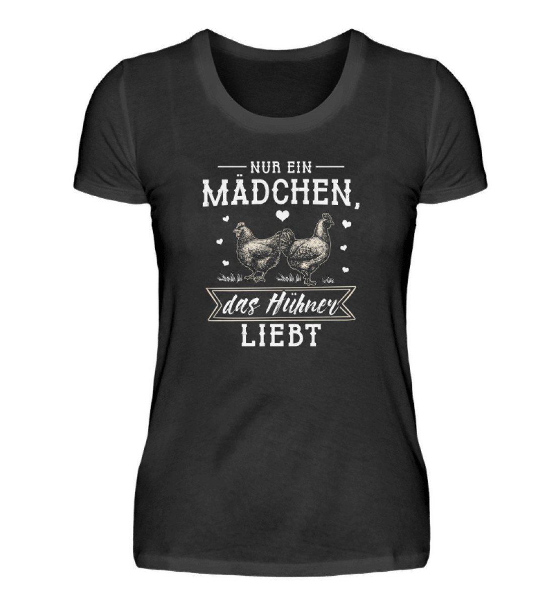 Mädchen liebt Hühner · Damen T-Shirt-Damen Basic T-Shirt-Black-S-Agrarstarz