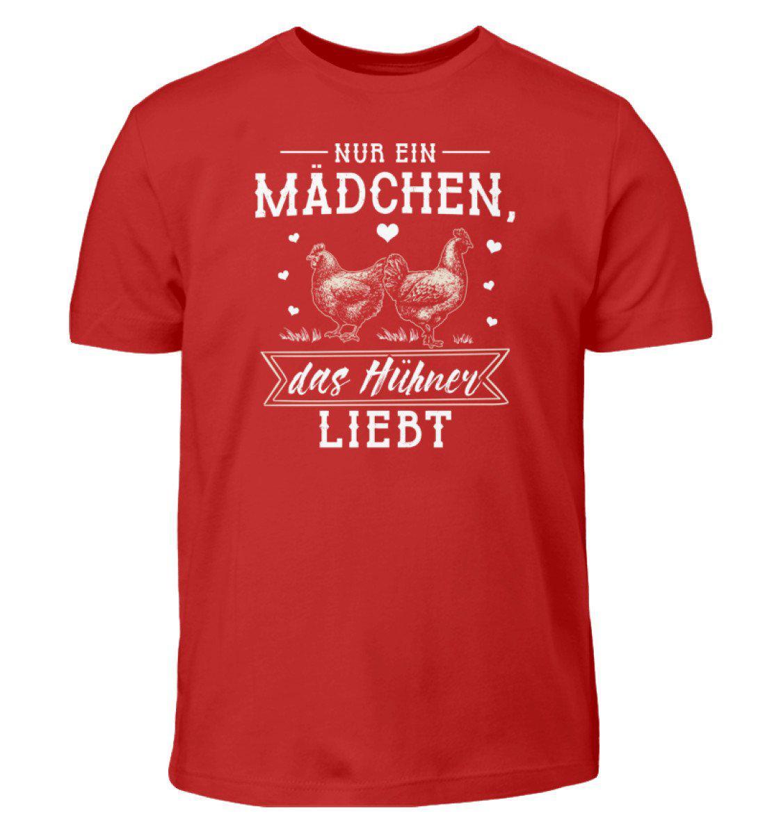 Mädchen liebt Hühner · Kinder T-Shirt-Kinder T-Shirt-Red-12/14 (152/164)-Agrarstarz