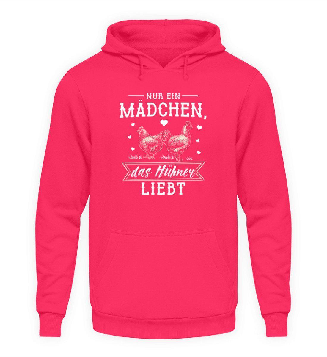Mädchen liebt Hühner · Unisex Kapuzenpullover Hoodie-Unisex Hoodie-Hot Pink-L-Agrarstarz