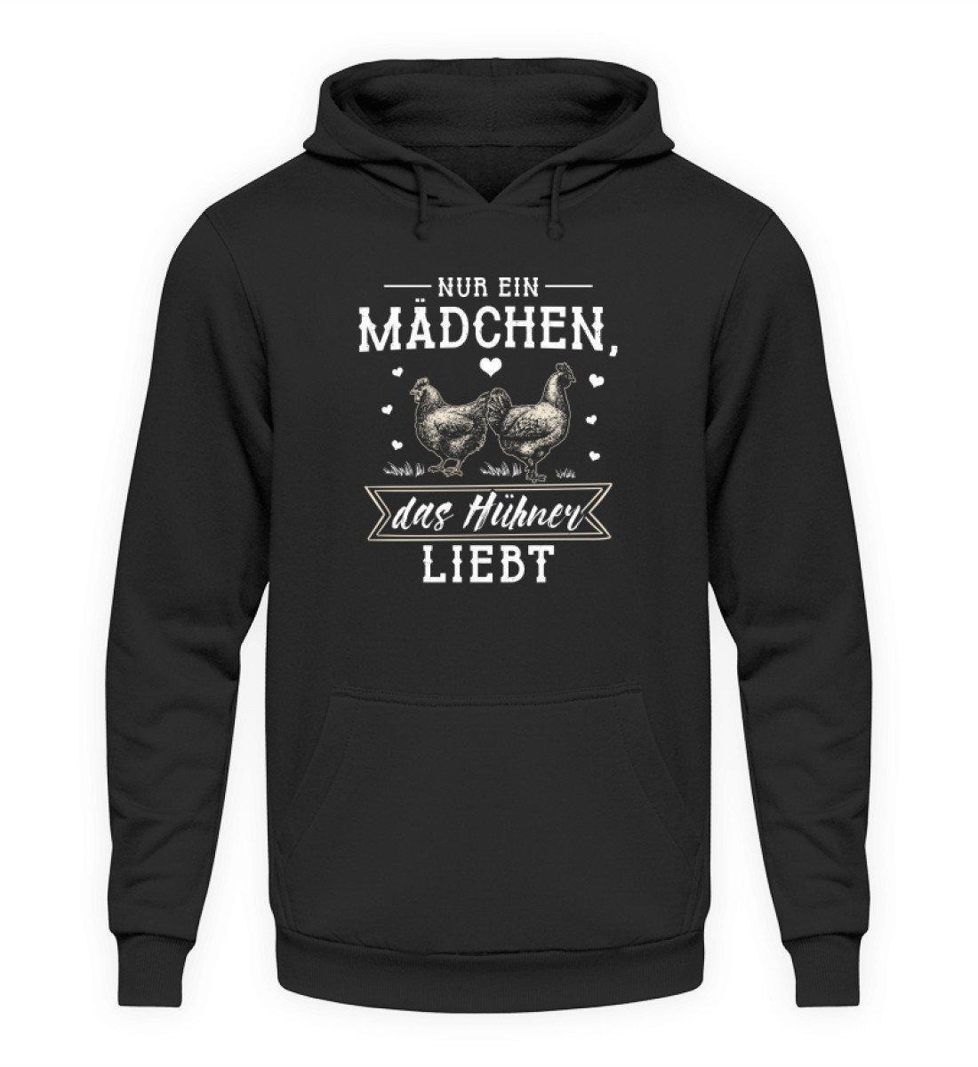 Mädchen liebt Hühner · Unisex Kapuzenpullover Hoodie-Unisex Hoodie-Jet Black-L-Agrarstarz