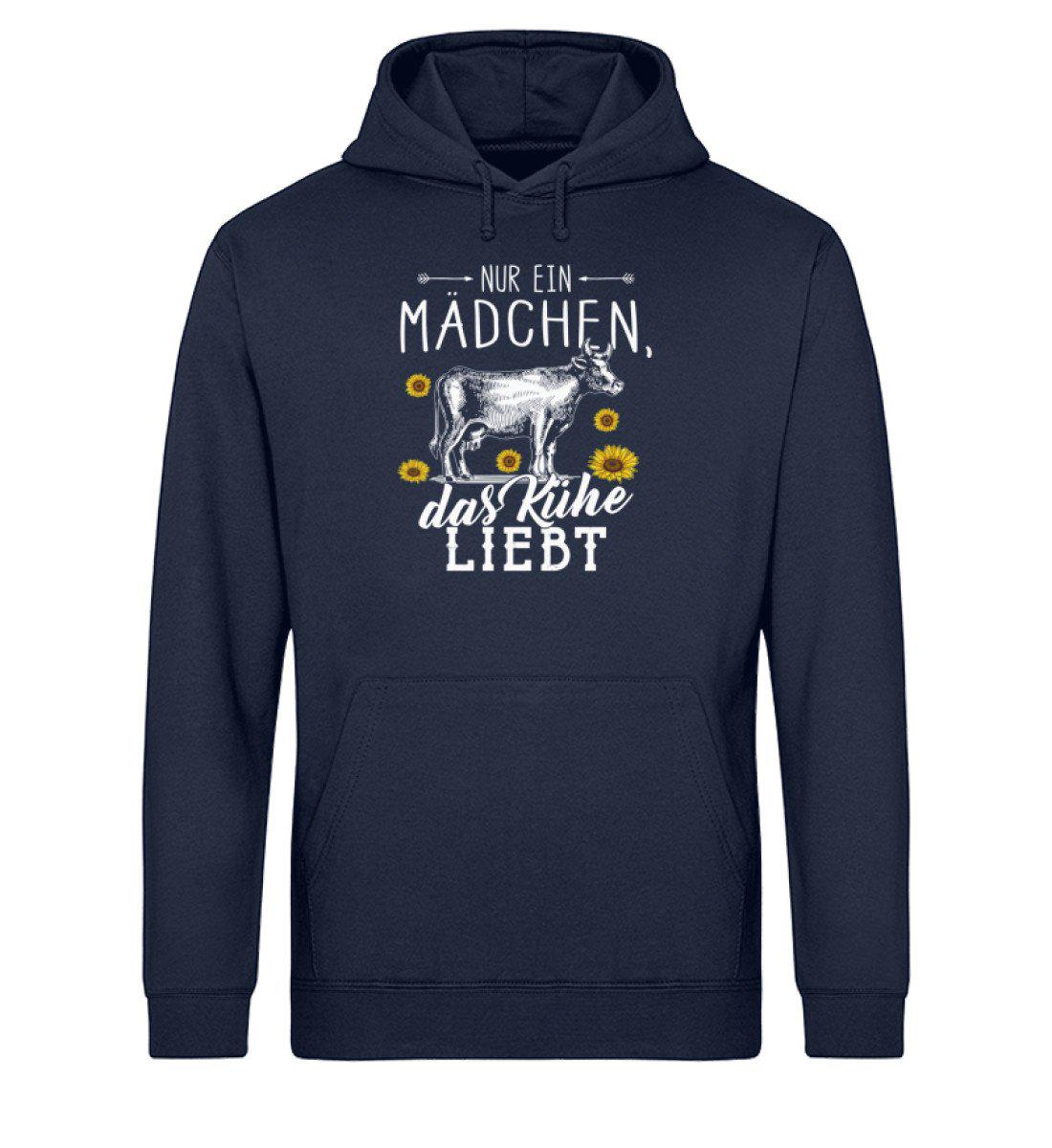 Mädchen liebt Kühe · Unisex Organic Hoodie-Drummer Hoodie ST/ST-French Navy-XS-Agrarstarz