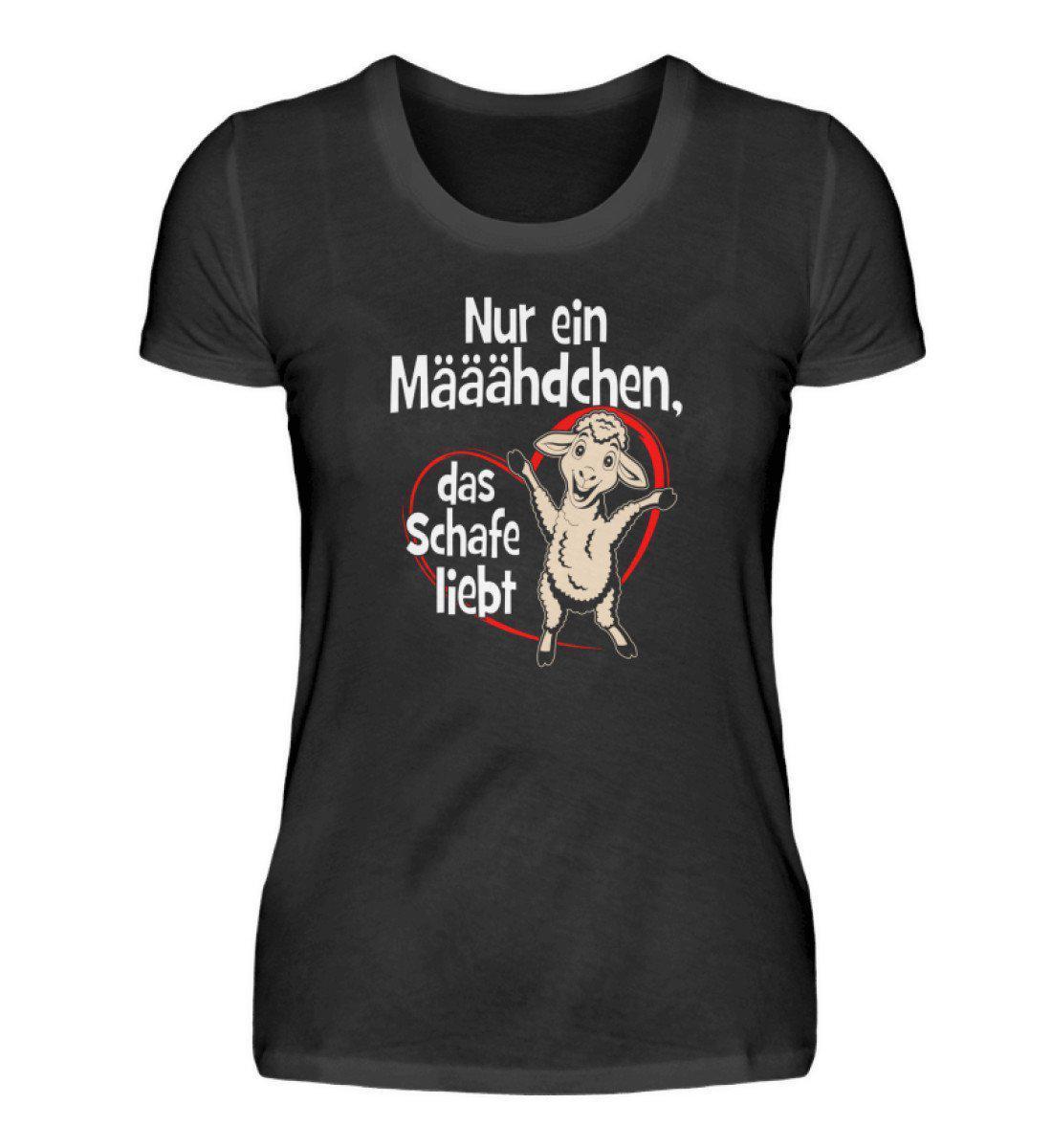 Mädchen liebt Schafe · Damen T-Shirt-Damen Basic T-Shirt-Black-S-Agrarstarz