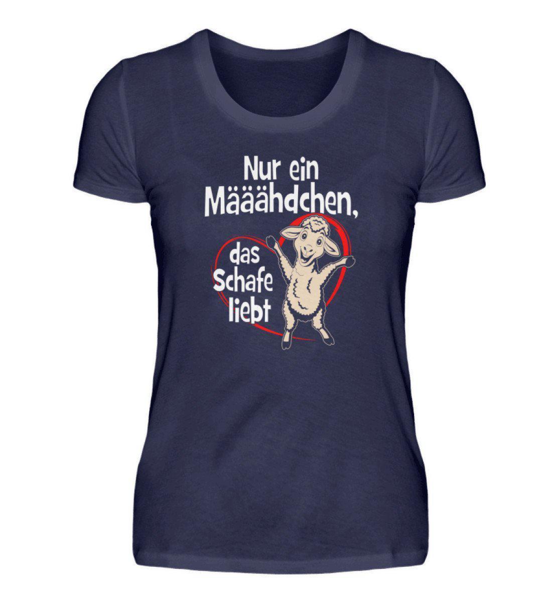 Mädchen liebt Schafe · Damen T-Shirt-Damen Basic T-Shirt-Navy-S-Agrarstarz